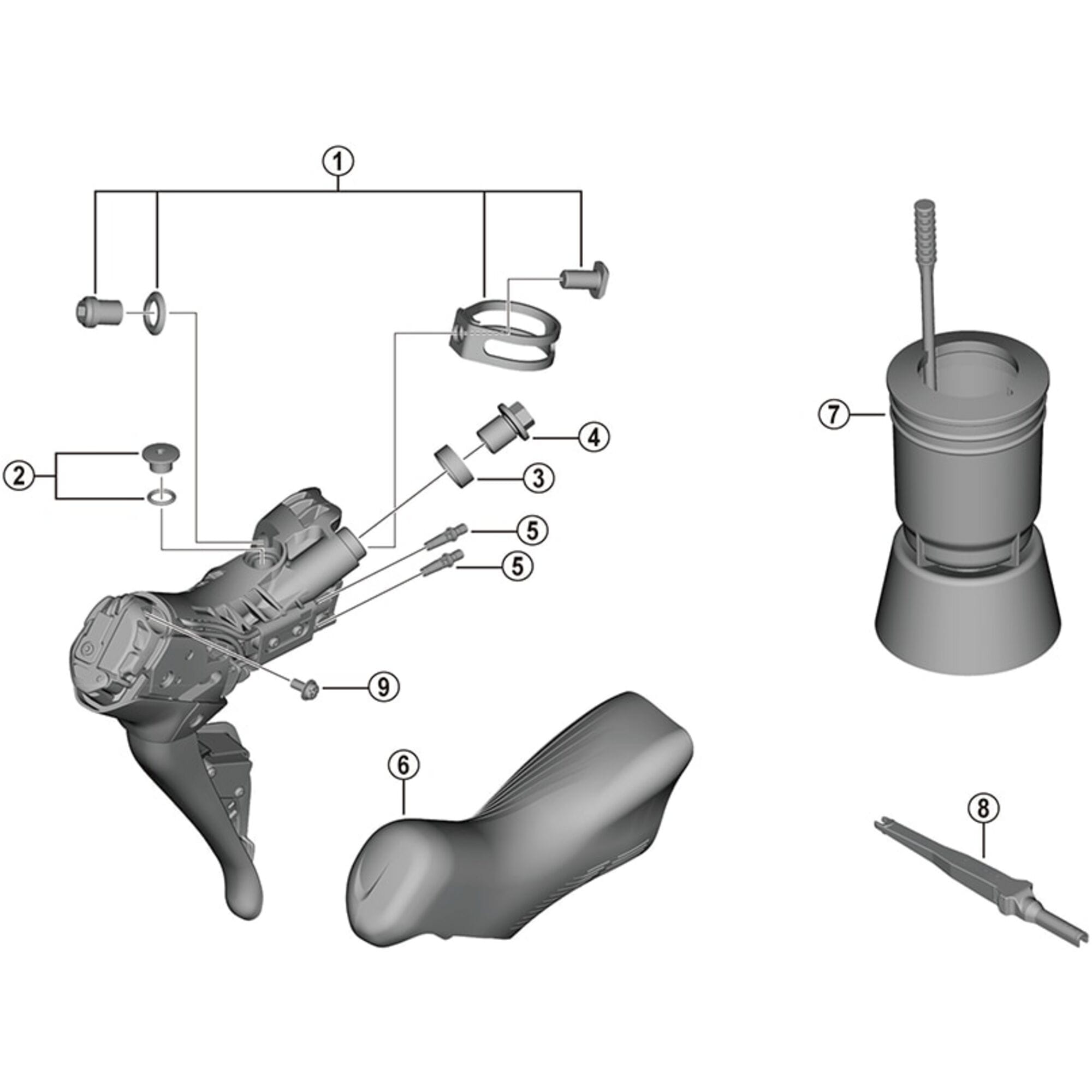 Shimano Spares 9000 clamp band unit, 23.8 | Power2Cycle24.2 mm