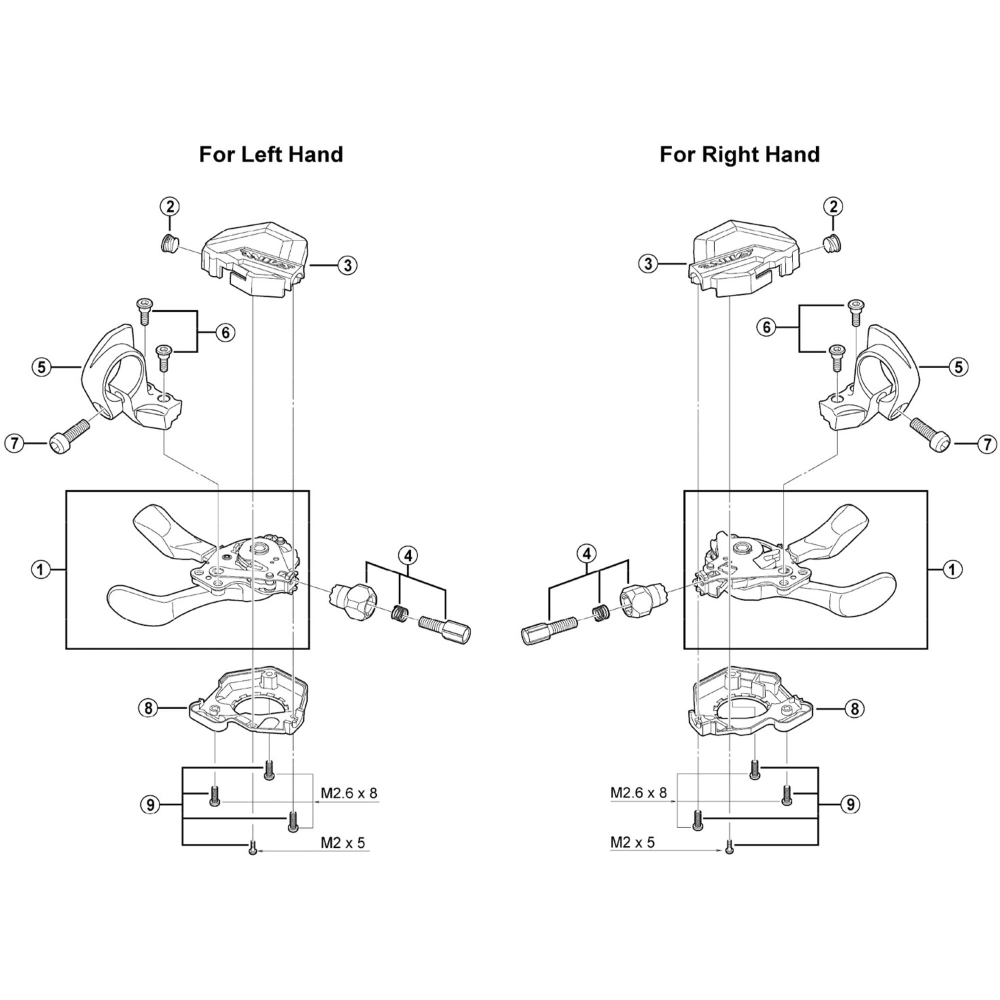 Shimano Spares M810 right hand upper cover