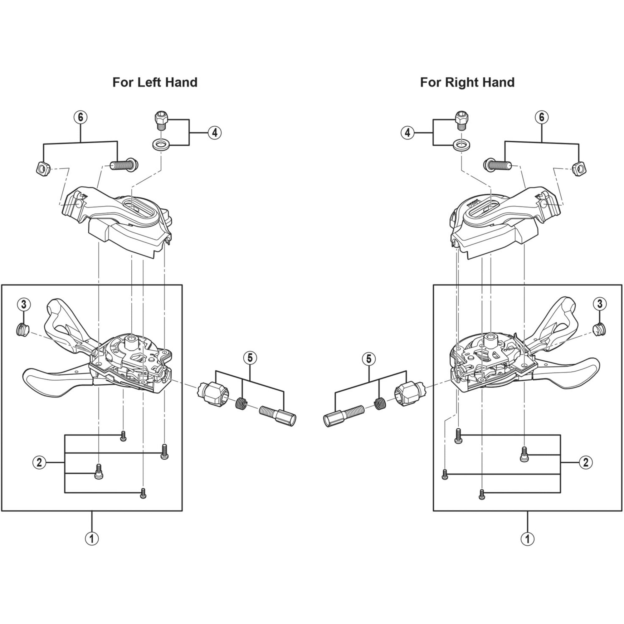 Shimano Spares I unit fixing bolt and washer, M5 x 6 mm