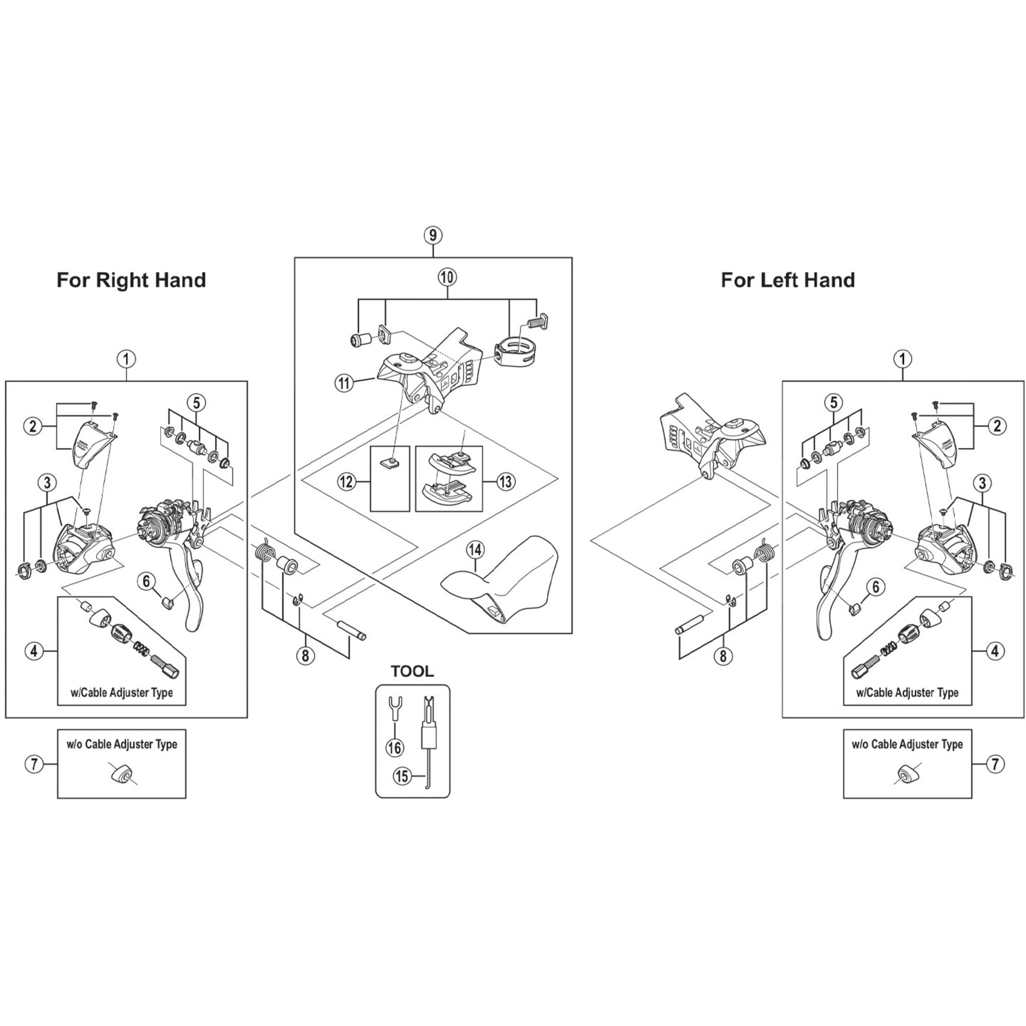 Shimano Spares 3500 right hand outer support unit