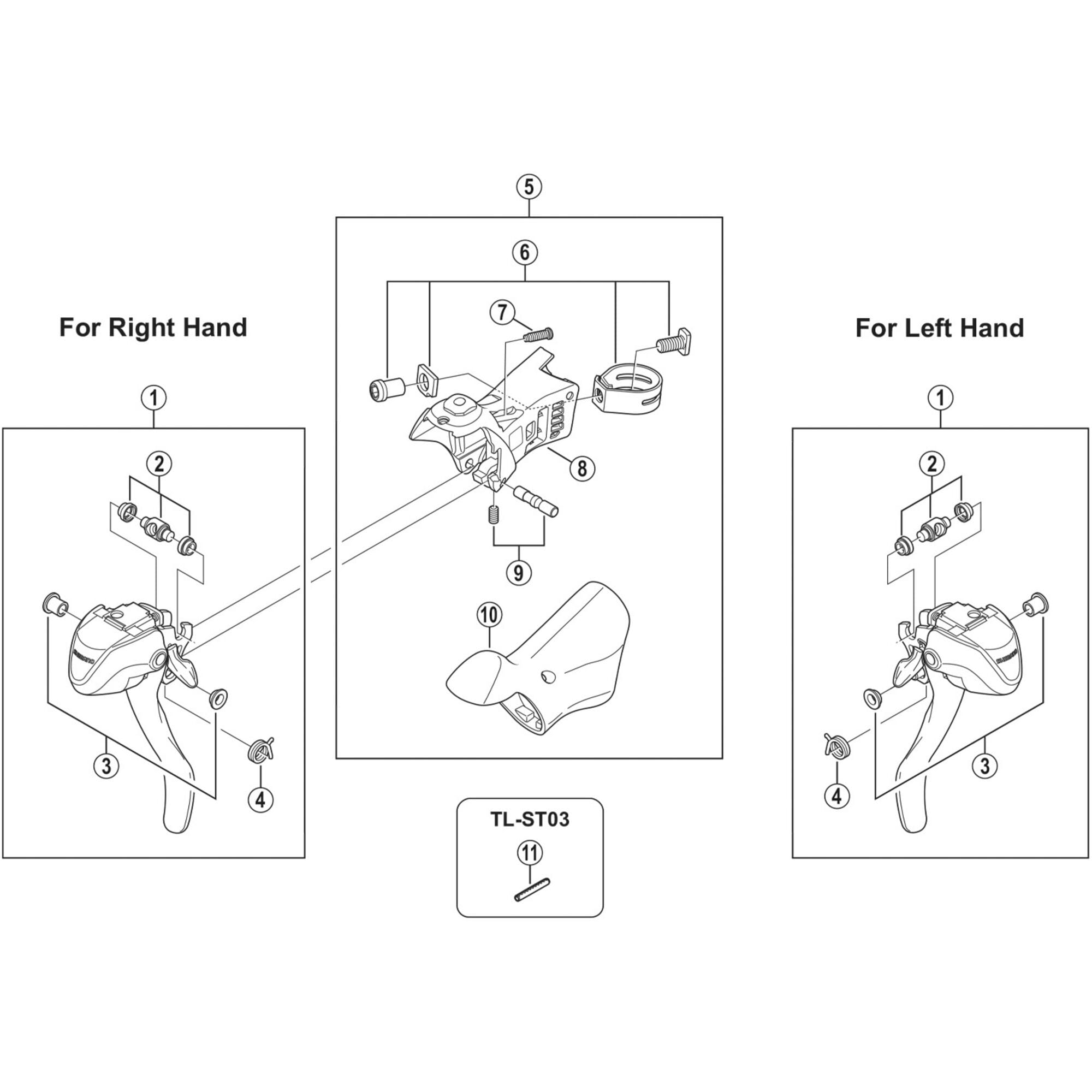Shimano Spares A070 left hand main lever assembly