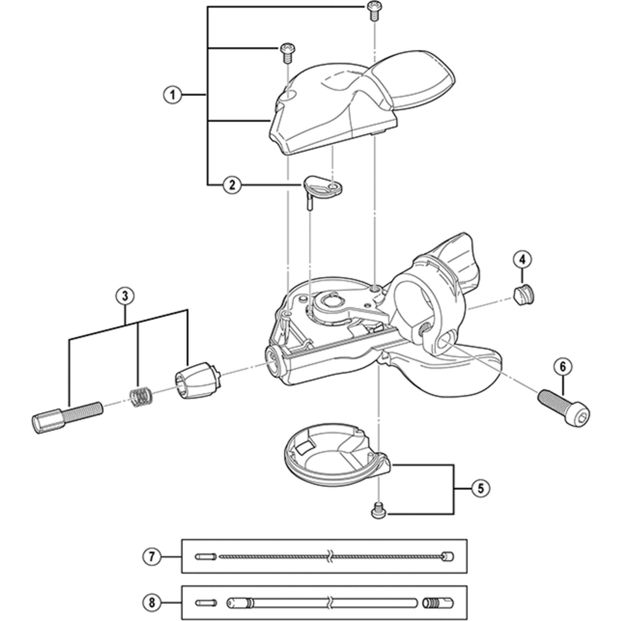 Shimano Spares 503 indicator unit, black