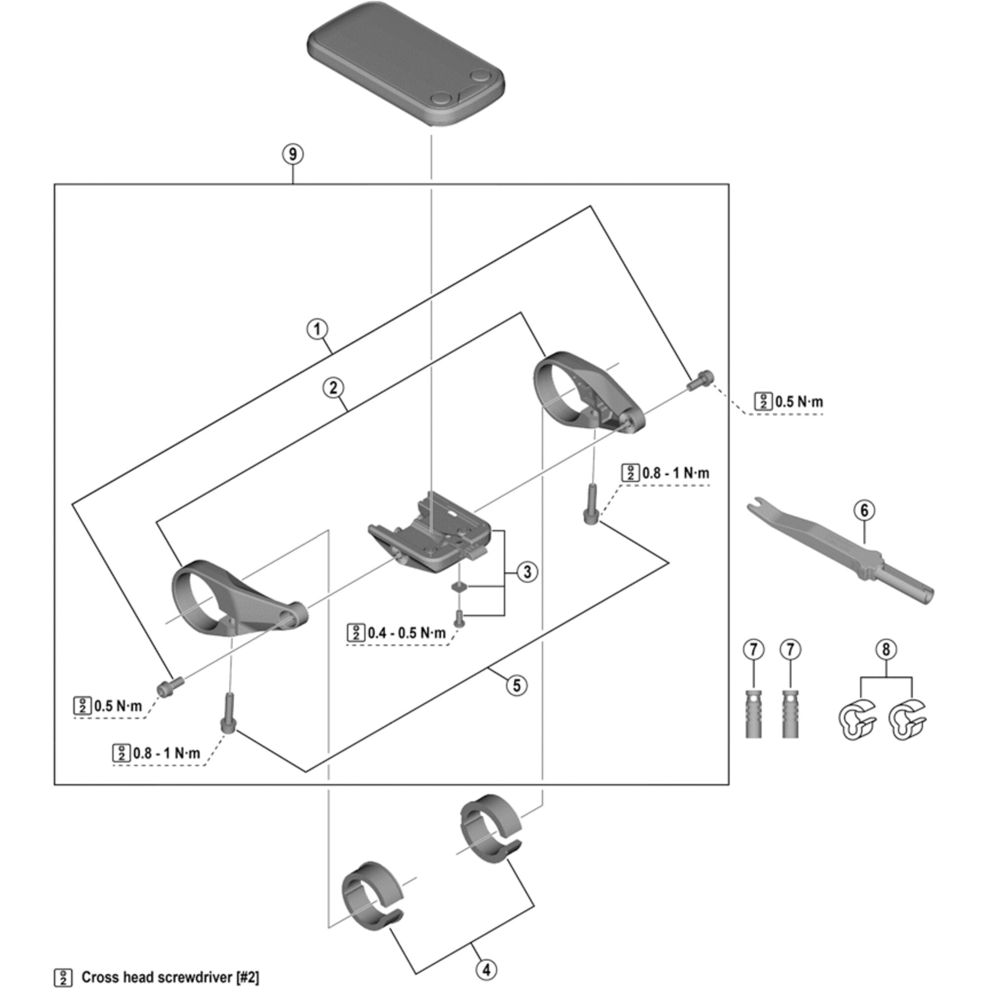 Shimano Spares E6010 clamp screw, M4 x 20 mm 2 pack