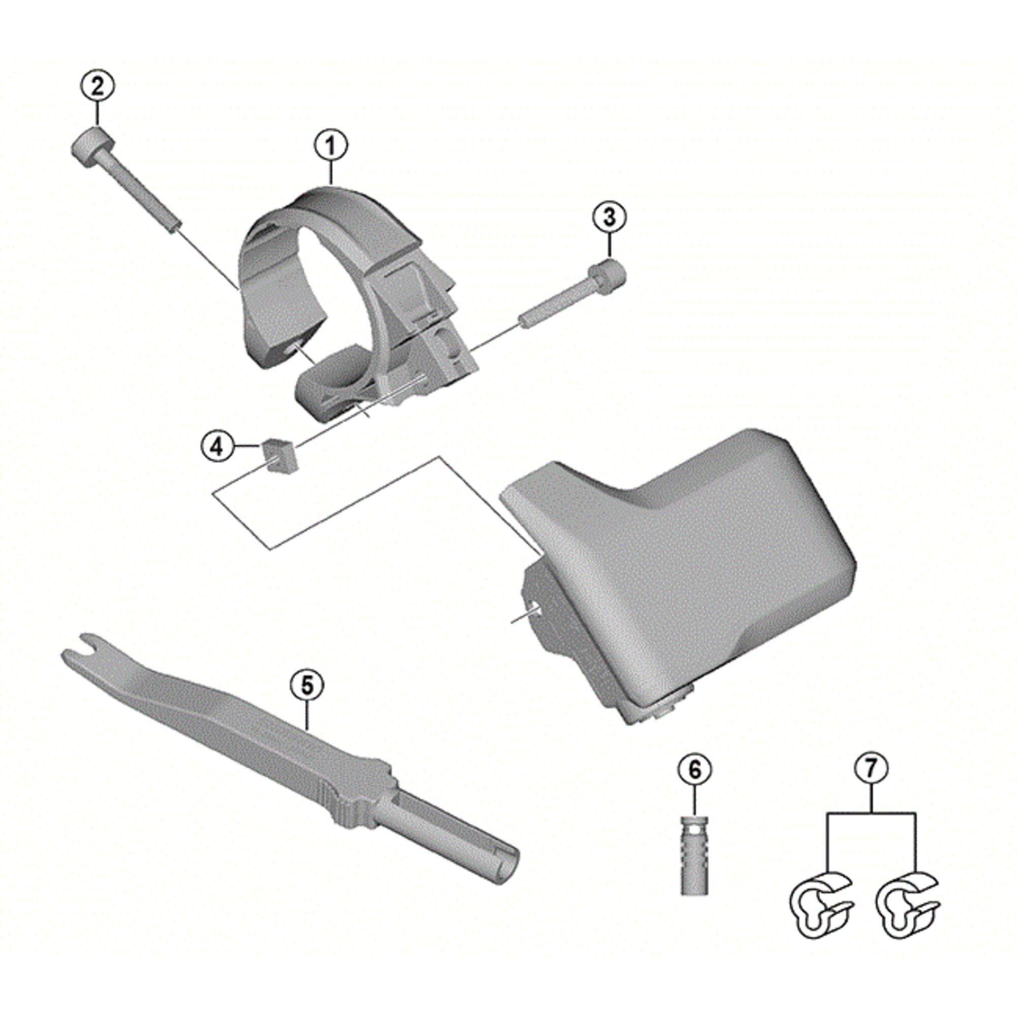 Shimano Spares MT800 stay A, 31.8 mm