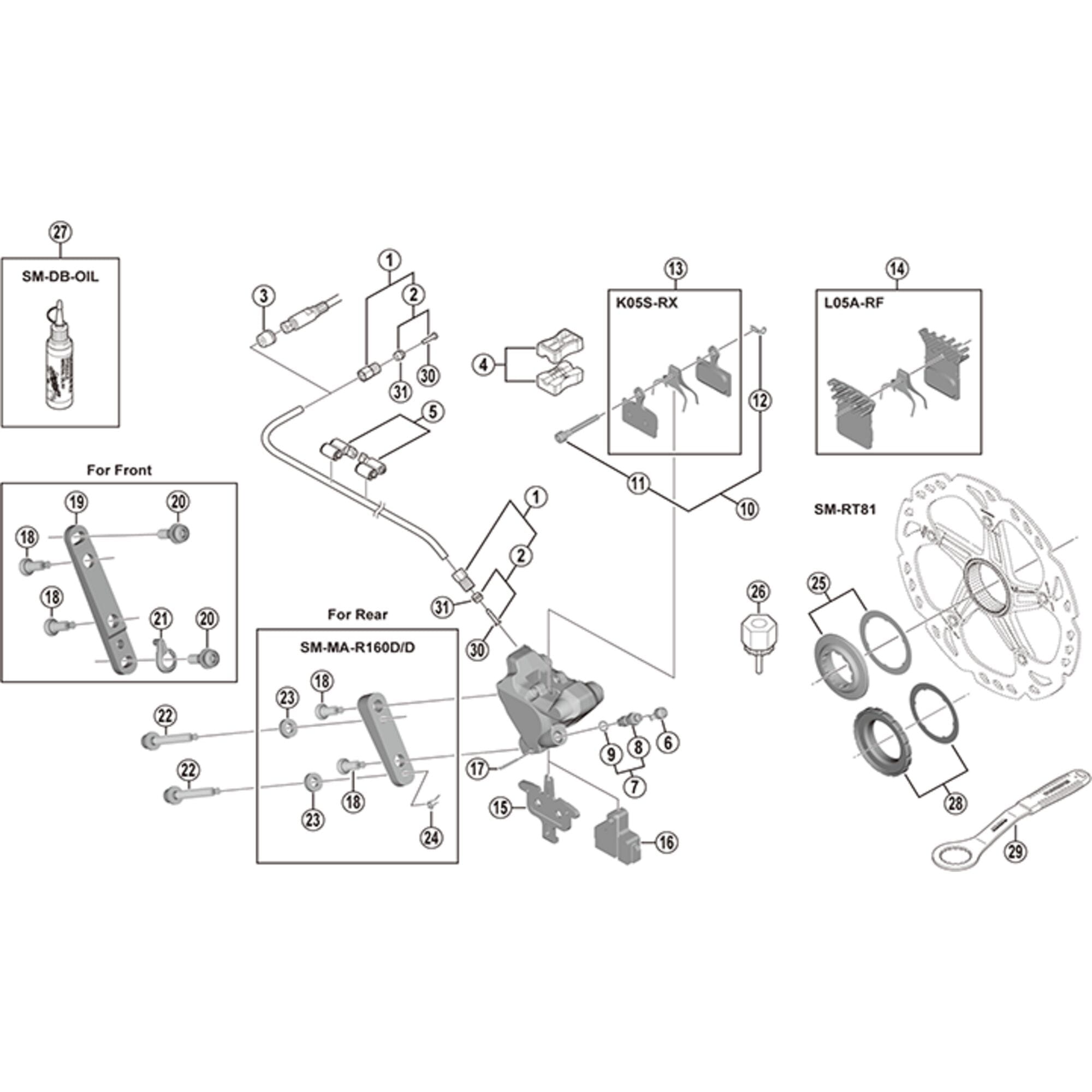 Shimano Spares M4050 connection bolt unit