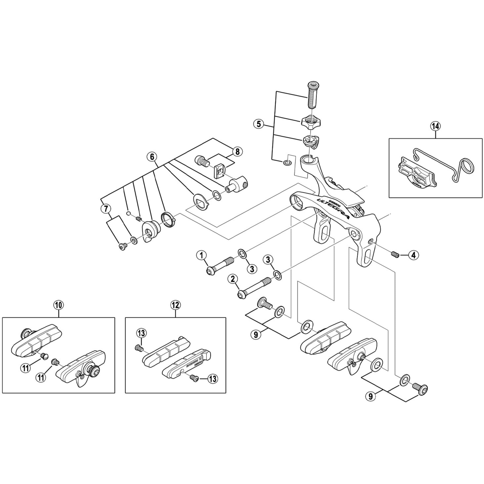 Shimano Spares F fixing bolt C, M6 x 35.2 mm