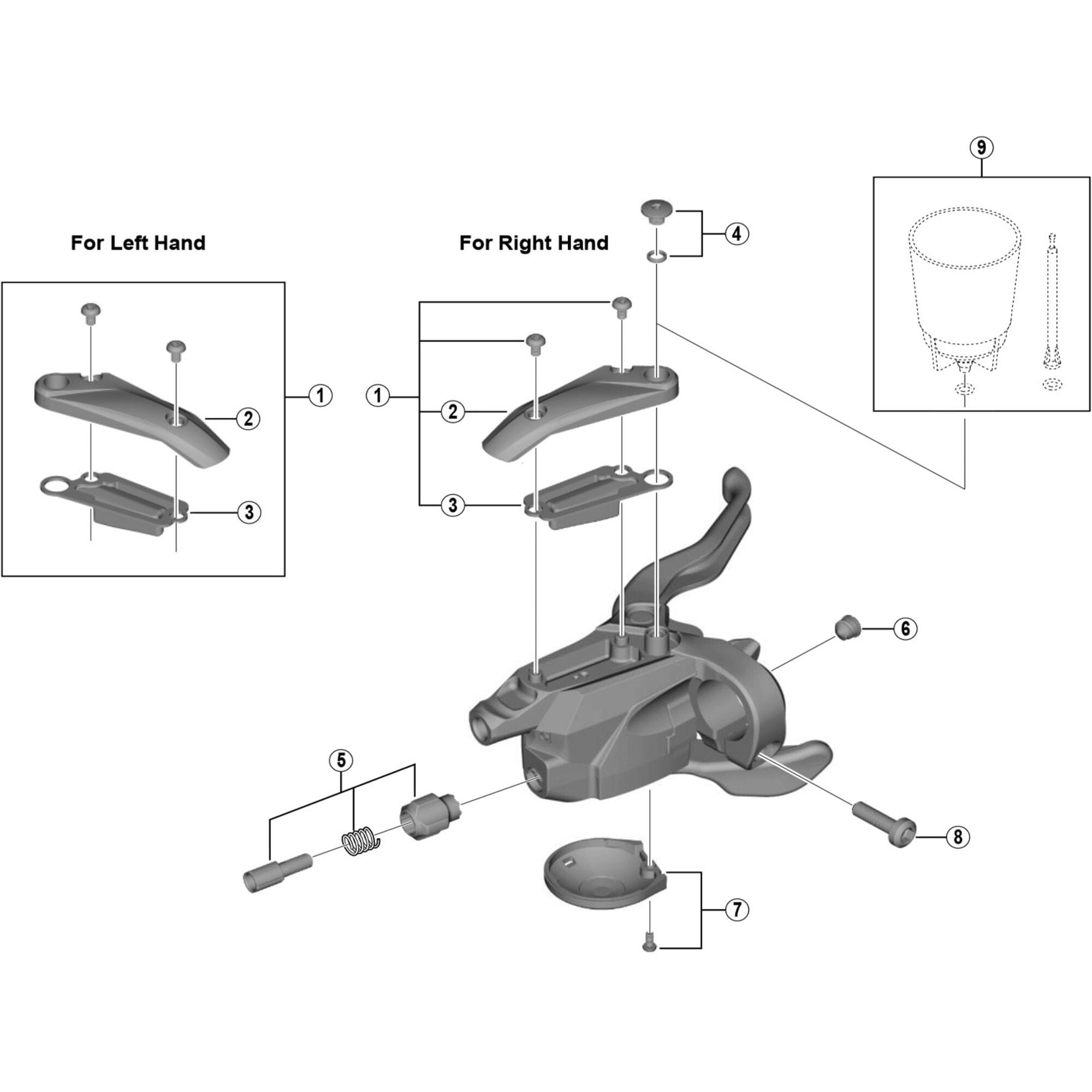 Shimano Spares M3050 Main lever cover and fixing screws