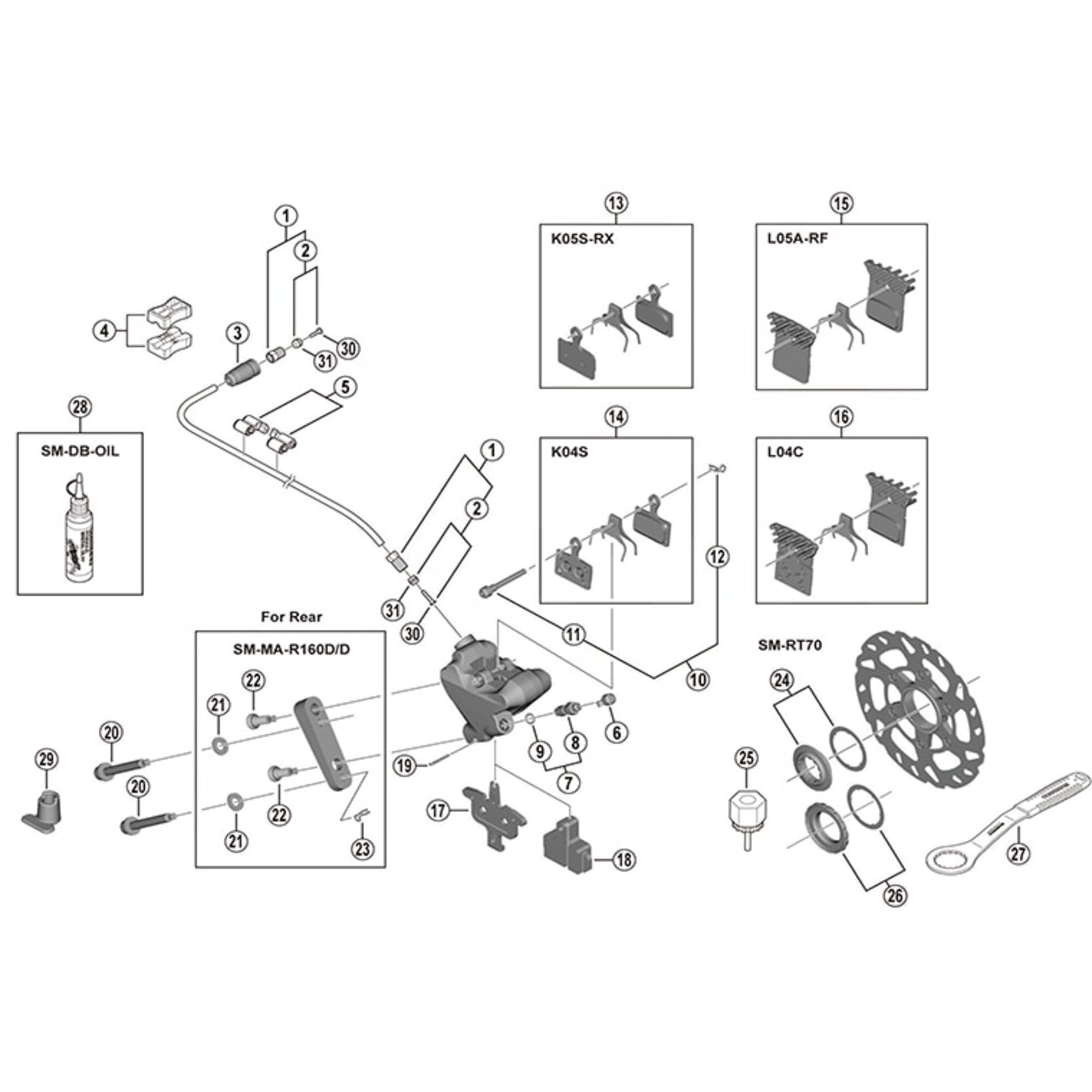 Shimano Spares RS505 bleeding spacer