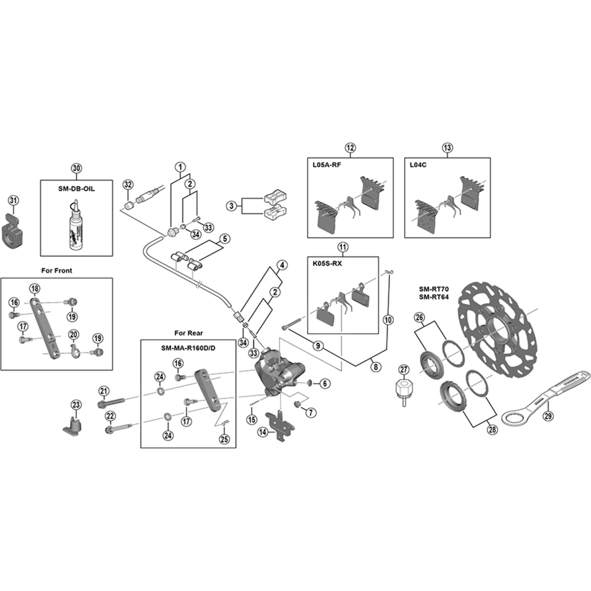 Shimano Spares BH90 connecting bolt unit, M8 for ST | Power2CycleR9180