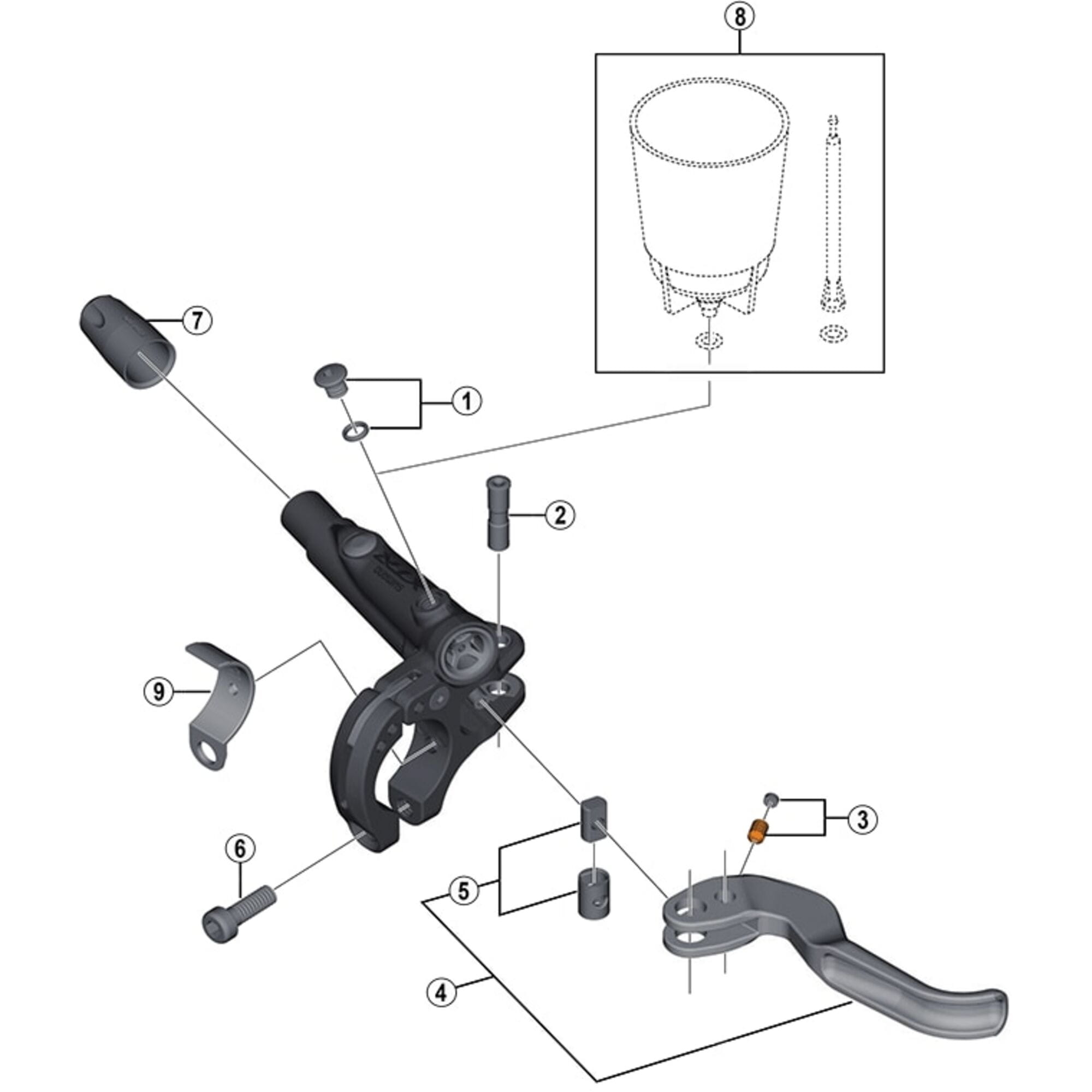Shimano Spares M987 adjust boss and sleeve