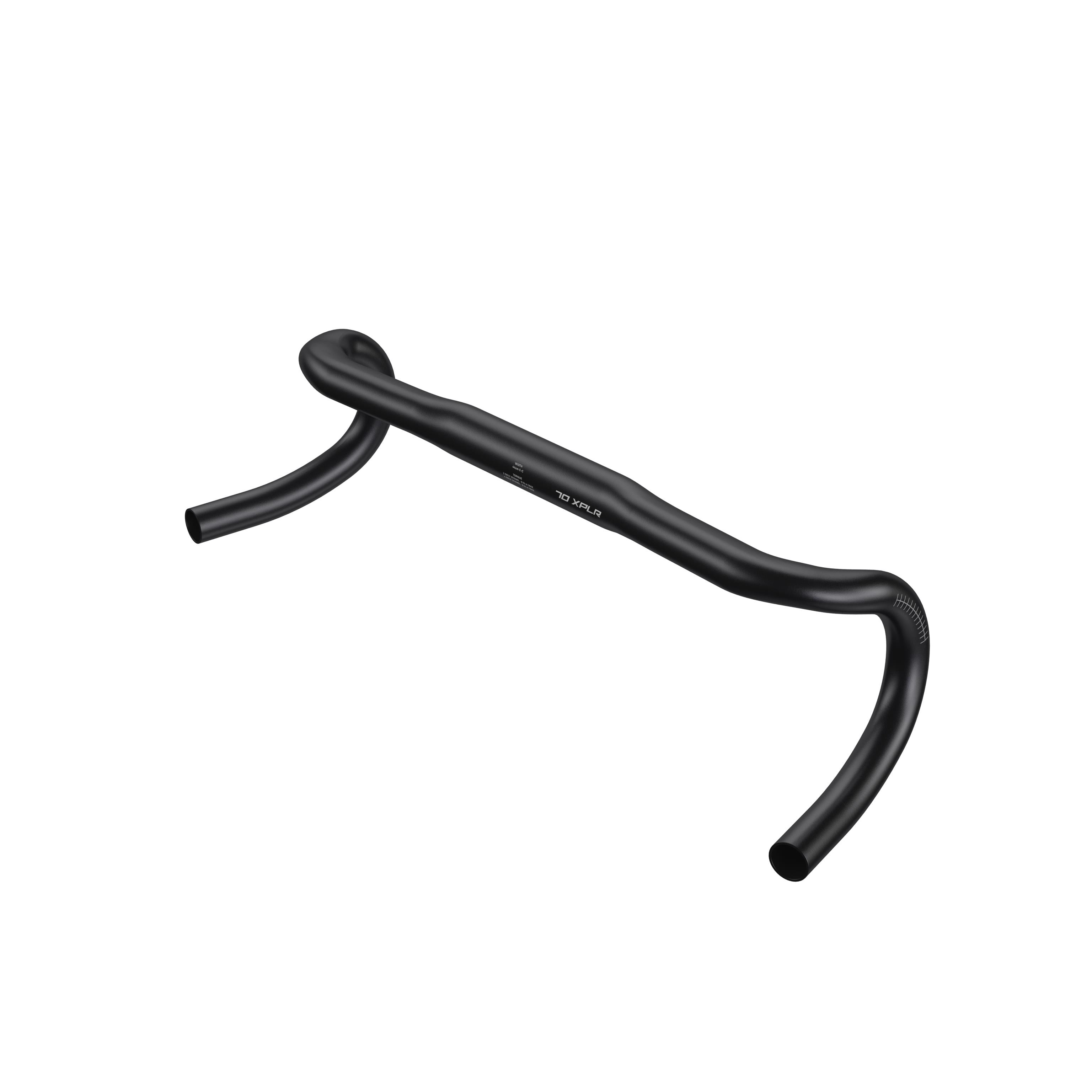 Zipp Handlebar Drop Service Course 70 XPLR A2 | Power2Cycle BEAD BLAST BLACK WITH ETCHED LOGO