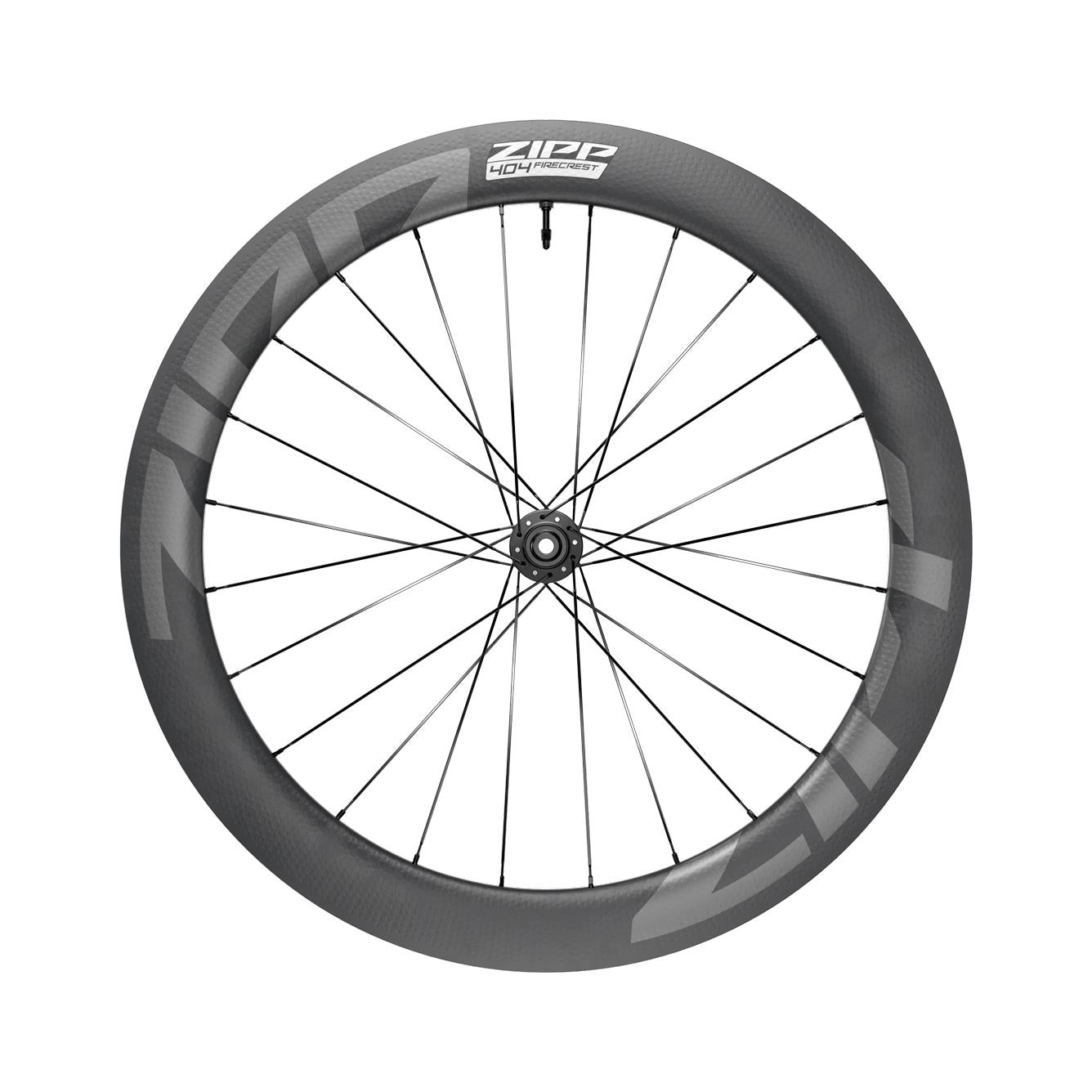 Zipp Wheel | Power2Cycle 404 Firecrest Carbon Tubeless Disc Brake Center Locking 700c Front 24Spokes 12x100mm Standard Graphic B1 | Power2Cycle