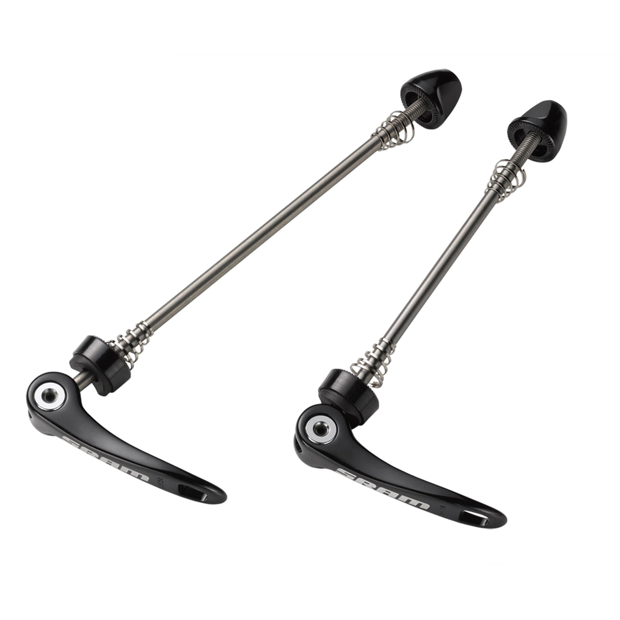 ZIPP TANGENTE QUICK RELEASE SKEWER | Power2Cycle Titanium Black with Silver Logo 100mm/130mm Pair for Road Wheels | Power2Cycle BLACK