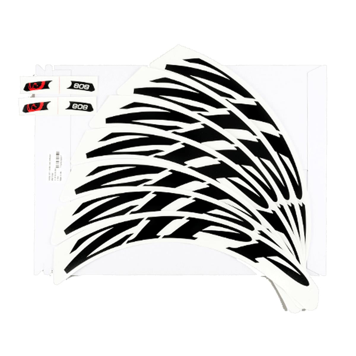 Zipp Spare | Power2Cycle WHEEL DECAL KIT 808 DISC SINGLE RIM +1 EXTRA DECAL | Power2Cycle BLACK 700C