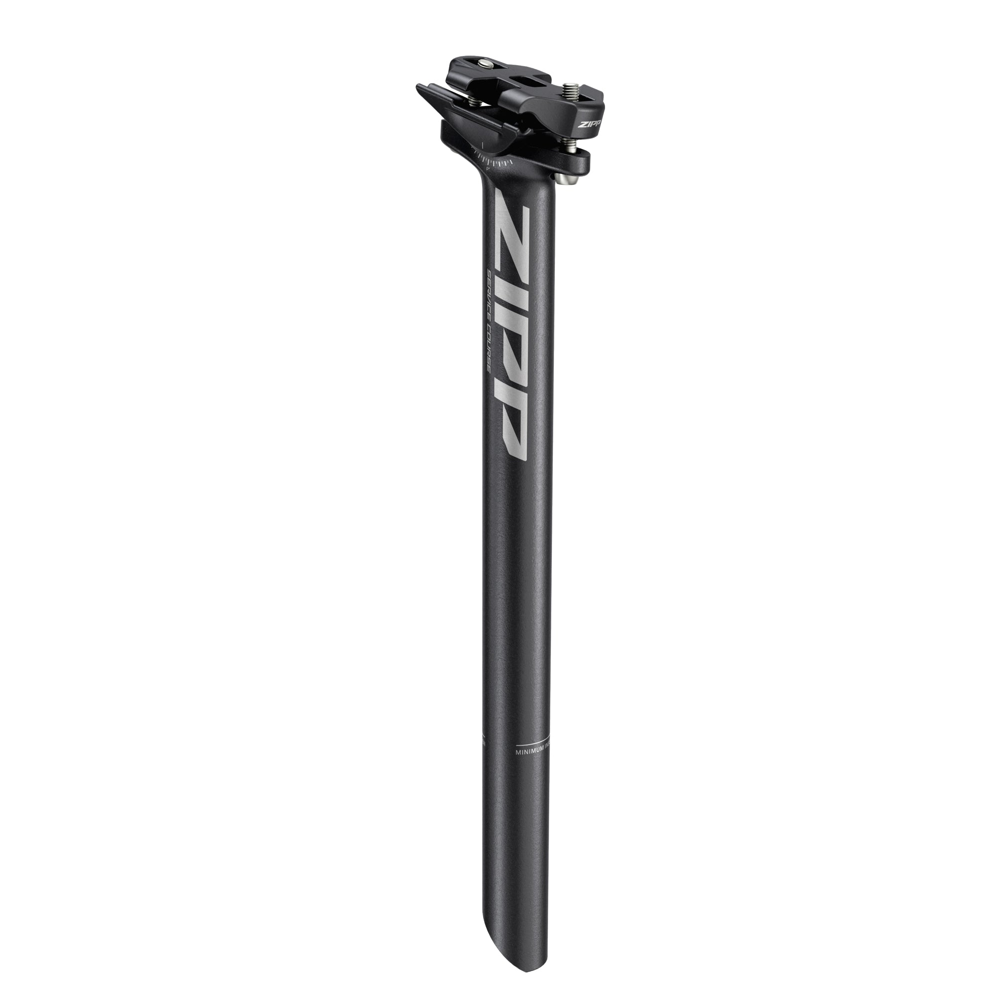 Zipp Seatpost Service Course 350mm length 0mm setback B2 | Power2Cycle BLAST BLACK WITH ETCHED LOGO