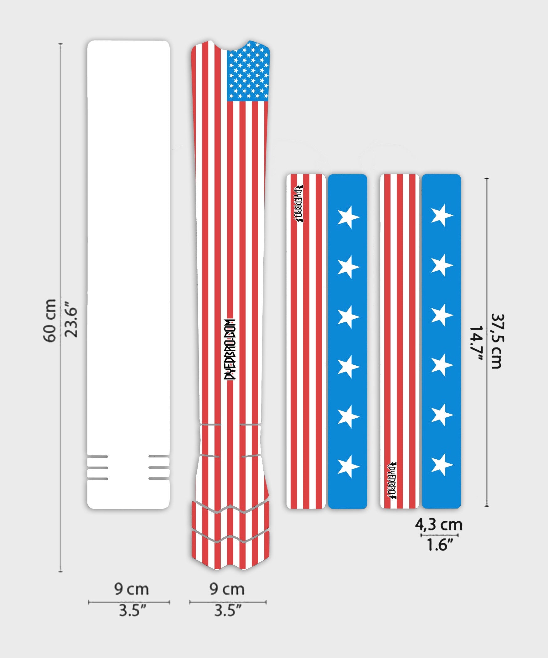 DYEDBRO MTB Frame Protection | Power2Cycle American Flag
