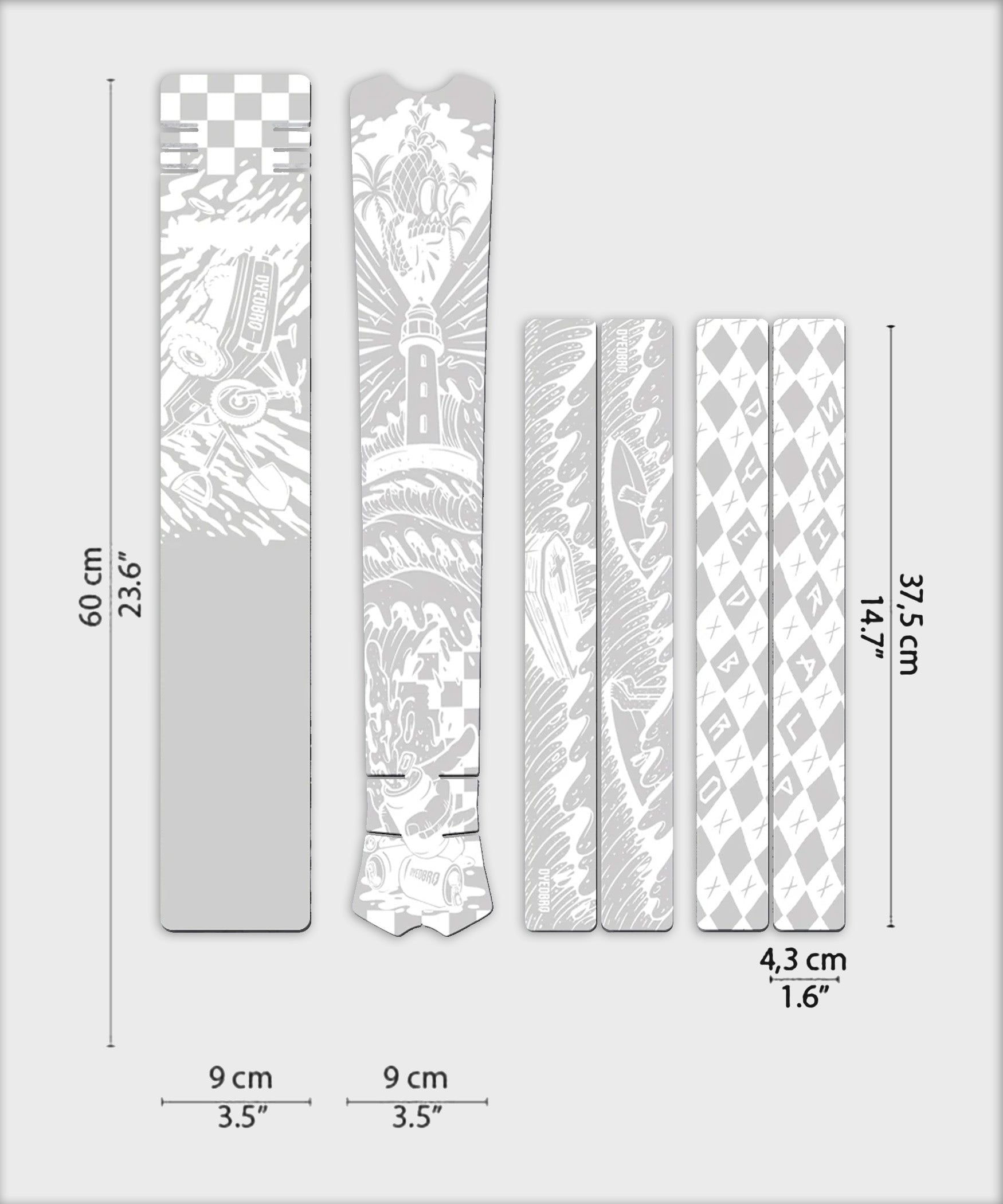 DYEDBRO MTB Frame Protection | Power2Cycle Surfs Up | Power2Cycle Gloss /