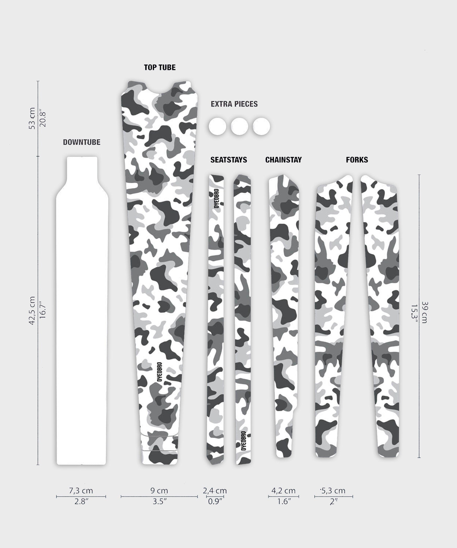 DYEDBRO Gravel Frame Protection | Power2Cycle Camo