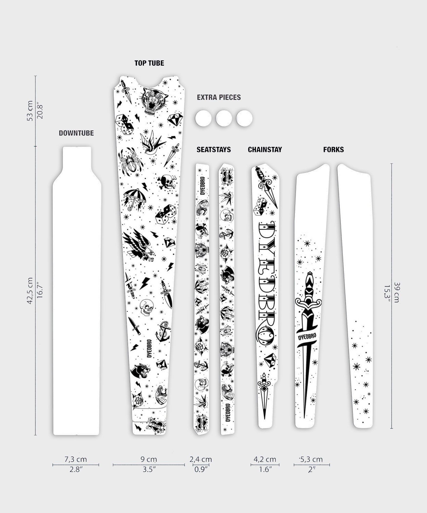 DYEDBRO Gravel Frame Protection | Power2Cycle