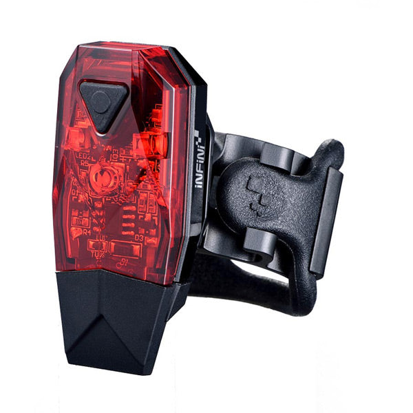 Infini Lava super bright micro USB rear light, black with red lens