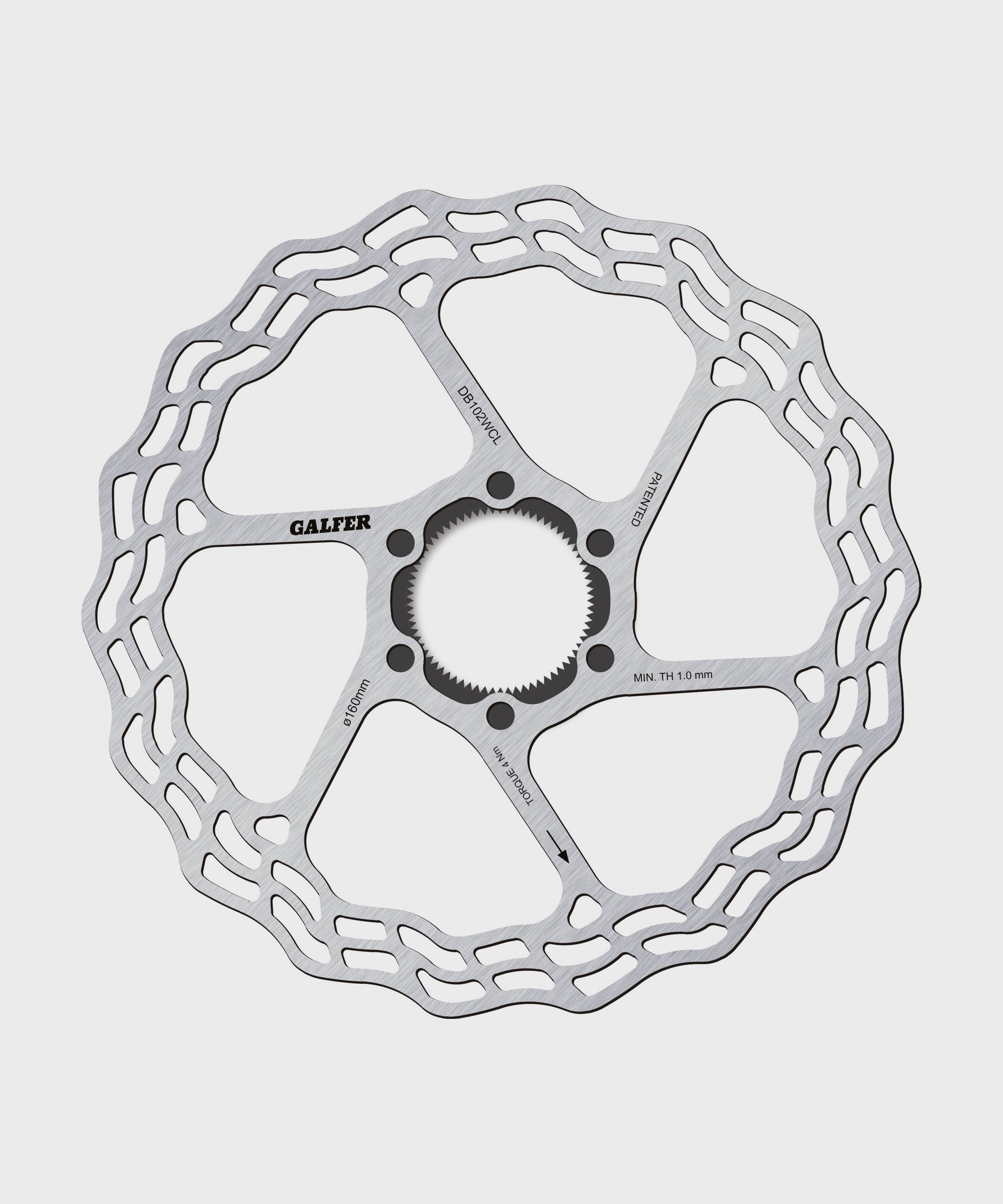 Galfer Wave Road Disc Rotor | Power2Cycle Centerlock | Power2Cycle 160 x 1.8mm