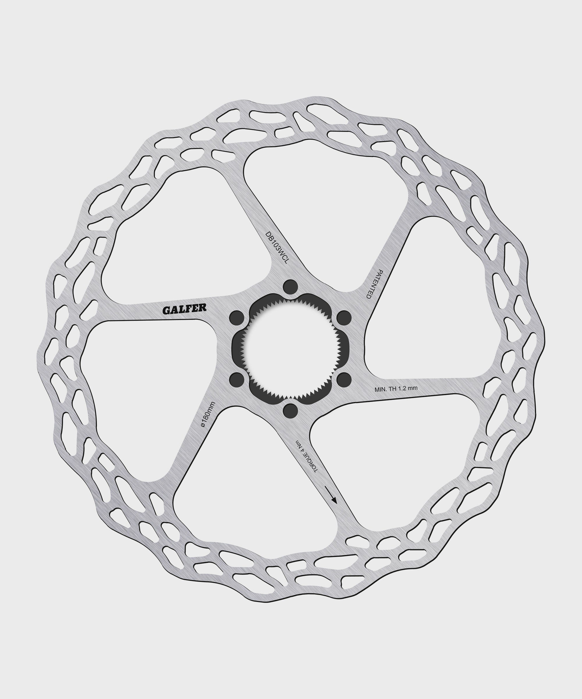 Galfer Wave Road Disc Rotor | Power2Cycle Centerlock | Power2Cycle 180 x 1.8mm