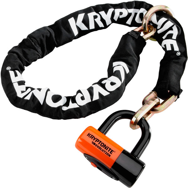 Kryptonite New York Cinch (12 mm / 130 cm) | Power2Cycle with Evo Series 4 Disc Lock Sold Secure Gold