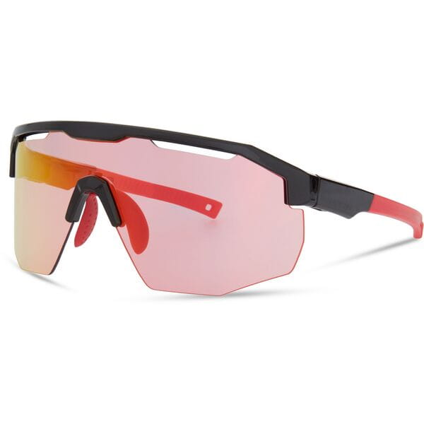 Madison Eyewear Cipher Gloss Black Sunglasses | Power2Cycle Pink Rose Mirror Lens