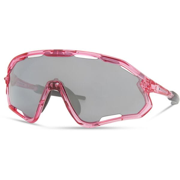 Madison Eyewear Code Breaker Crystal Gloss Pink Sunglasses | Power2Cycle3 Lens Pack | Power2CycleSilver Mirror/Amber/Clear