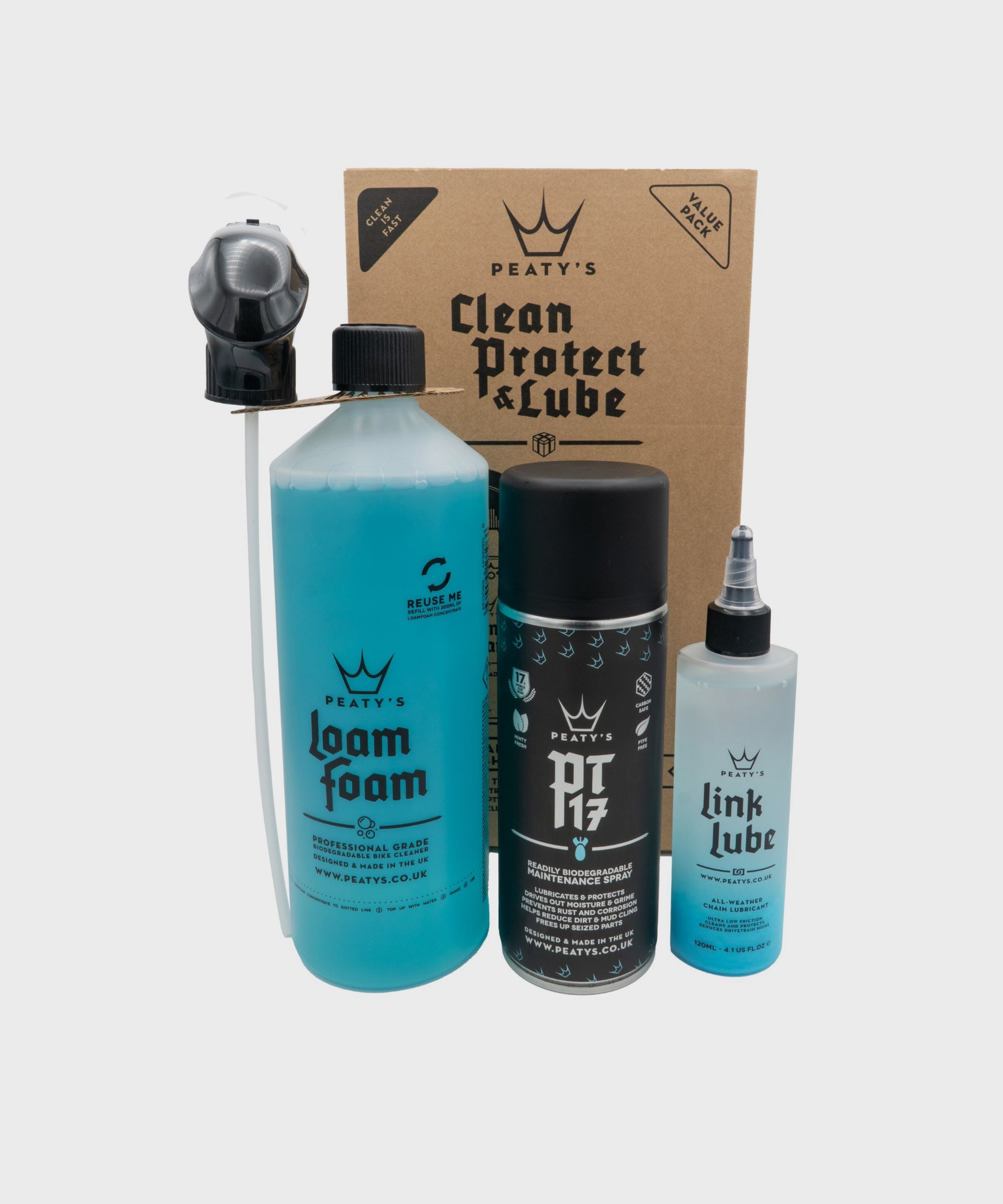 Peaty's Wash Prevent Lubricate Bicycle Cleaning Kit