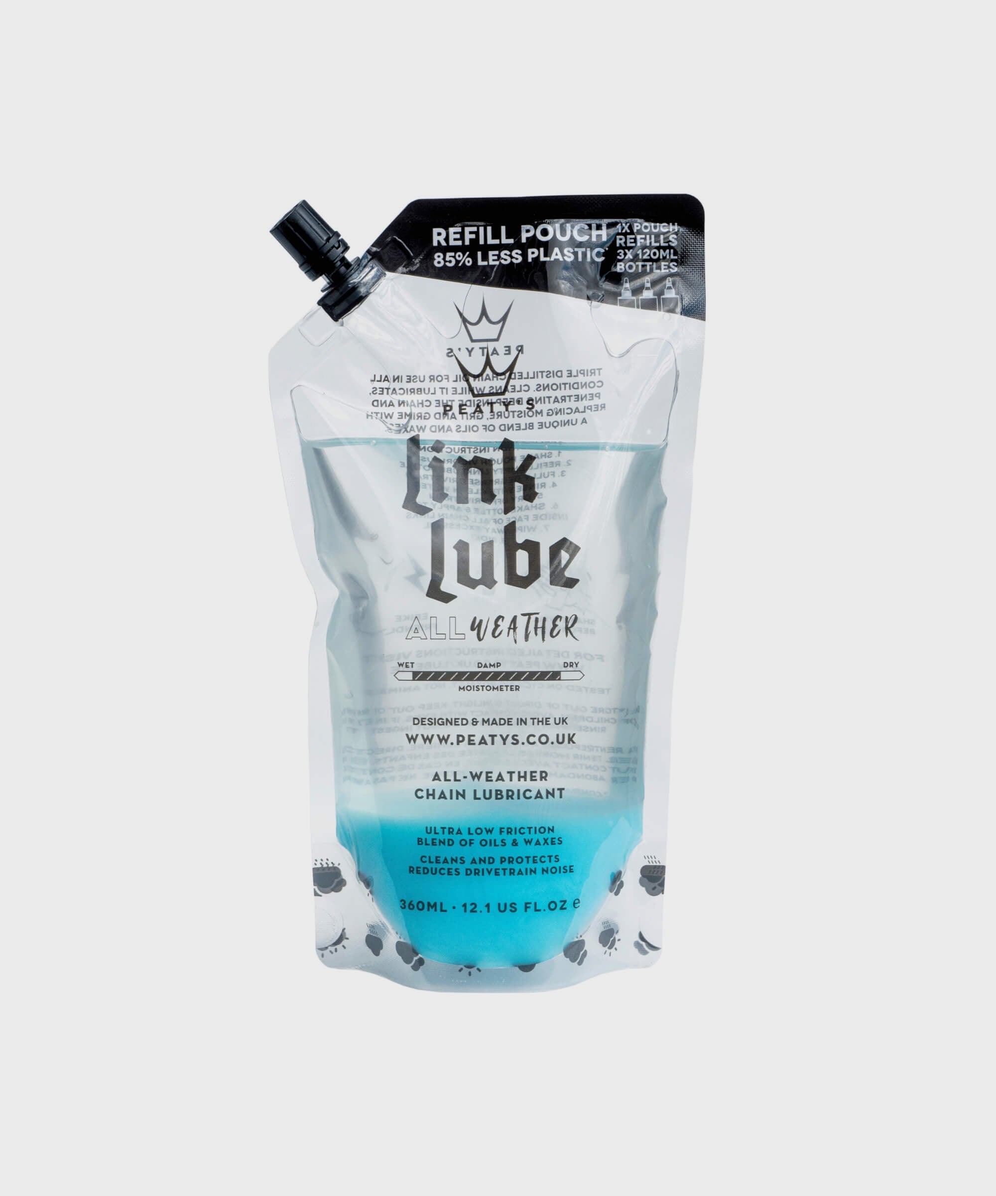 Peaty's LinkLube All | Power2CycleWeather Refill Pouch | Power2Cycle 360ml