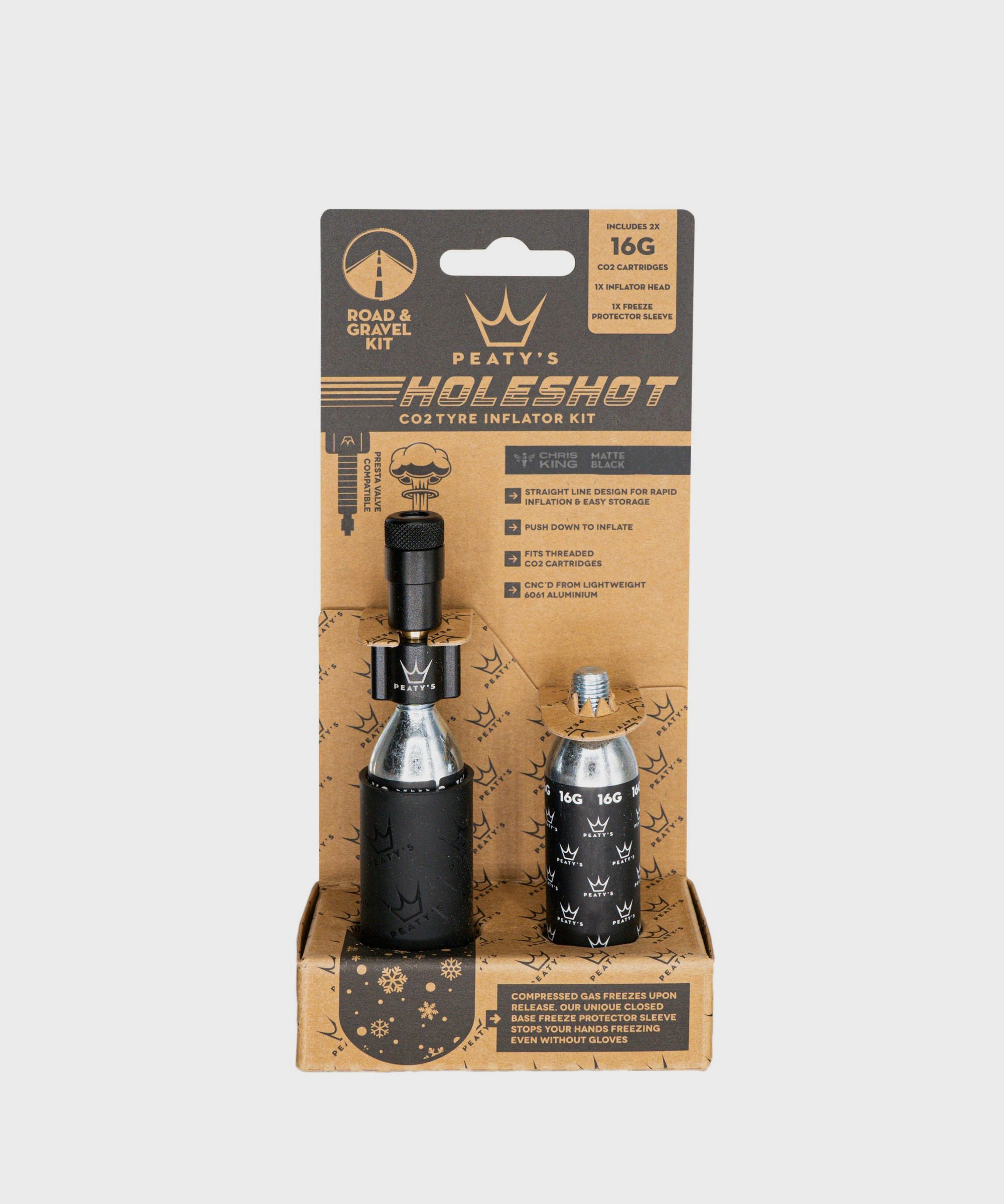 Peaty's Holeshot CO2 Tyre Inflator | Power2Cycle Road and Gravel (16g)