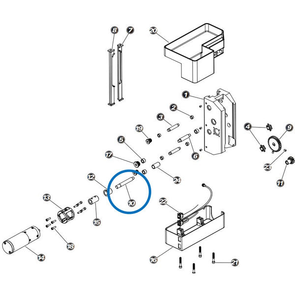 Park Tool 2133 | Power2Cycle Drive Gear Shaft For PRS | Power2Cycle33/PRS | Power2Cycle33.2