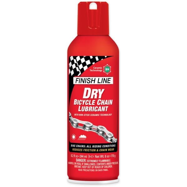 Finish Line Dry Chain Lube (Ceramic Tech) Aerosol | Power2Cycle 8oz / 240 ml | Power2Cycle Box of 6