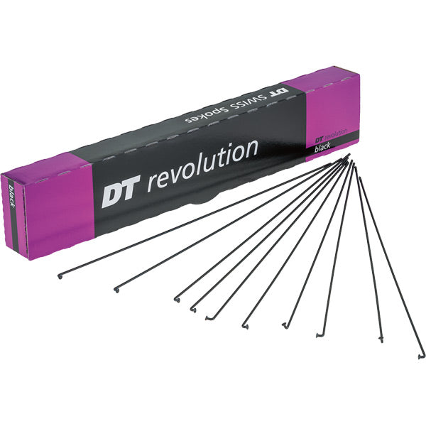DT Swiss Revolution black spokes 14 / 17 g = 2 / 1.5 mm box 100