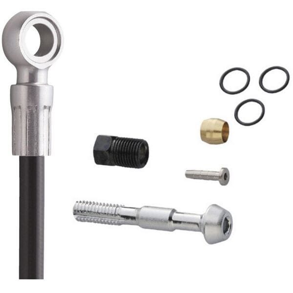 Shimano Deore BH59 disc brake cuttable hose, MTB straight/straight, rear 1700 mm, black