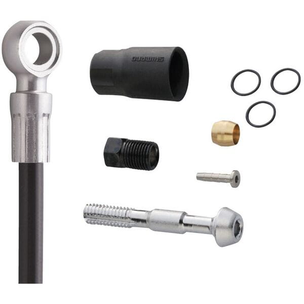 Shimano XTR BH90 XTR/XT/SLX disc brake cuttable hose, straight banjo, front, black