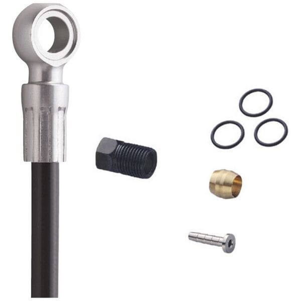 Shimano XTR BH90 XTR/XT/SLX disc brake cuttable hose, straight banjo front, black