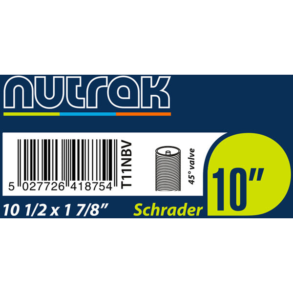 Nutrak 10 1/2 x 1 7/8 inch (270 x 47 | Power2Cycle203) Schrader inner tube with 45 degree valve