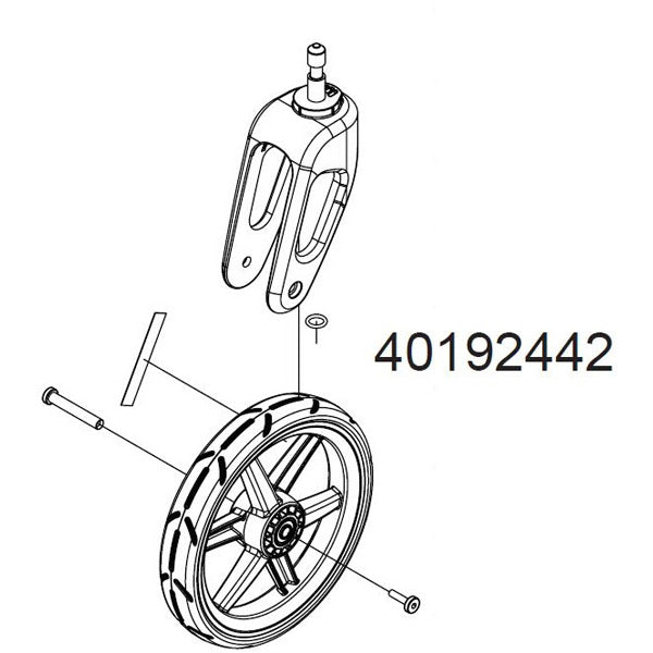 Thule Chariot replacement stroller wheel and caster for Cross or Lite