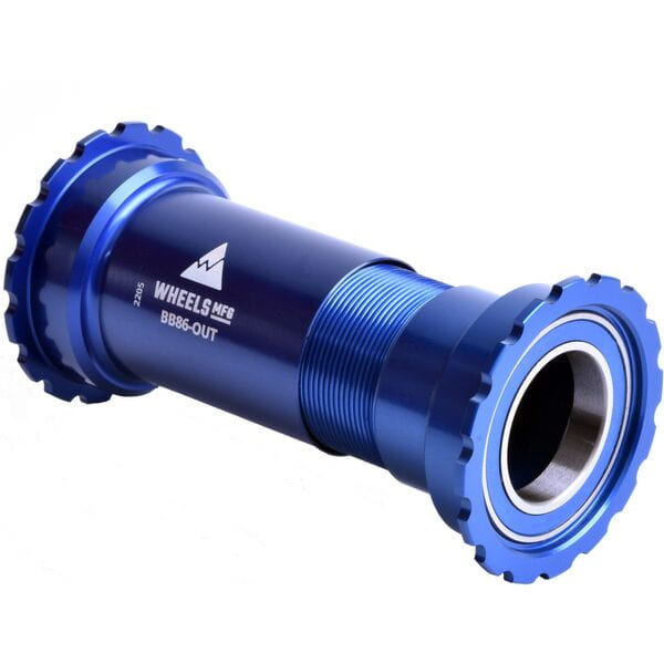Wheels Manufacturing BB86/92 Threaded ABEC | Power2Cycle3 Bearings For 24mm Cranks | Power2Cycle Blue
