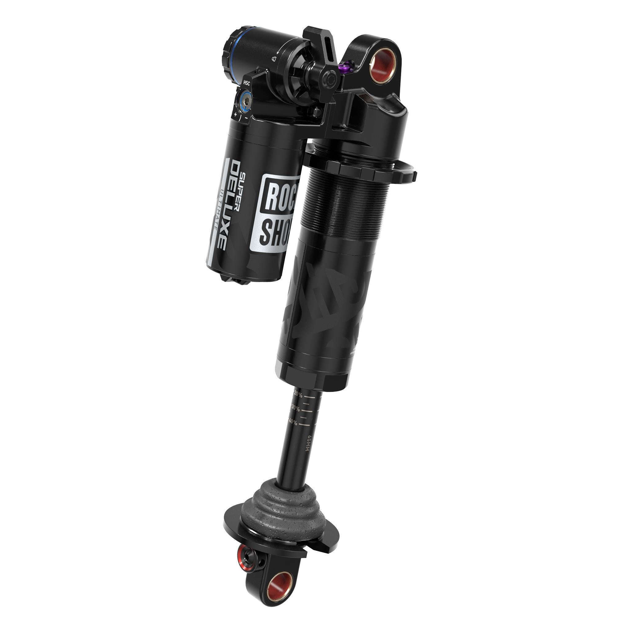 Rockshox Rear Shock Super Deluxe Coil Ultimate RC2T  | Power2Cycle  Linearreb/Mcomp, 320lb Lockout, Hydraulic Bottom Out, Standard Bearing (Spring Sold Separate) B1 Transitionpatrol 2017 | Power2Cycle BLACK 230X65