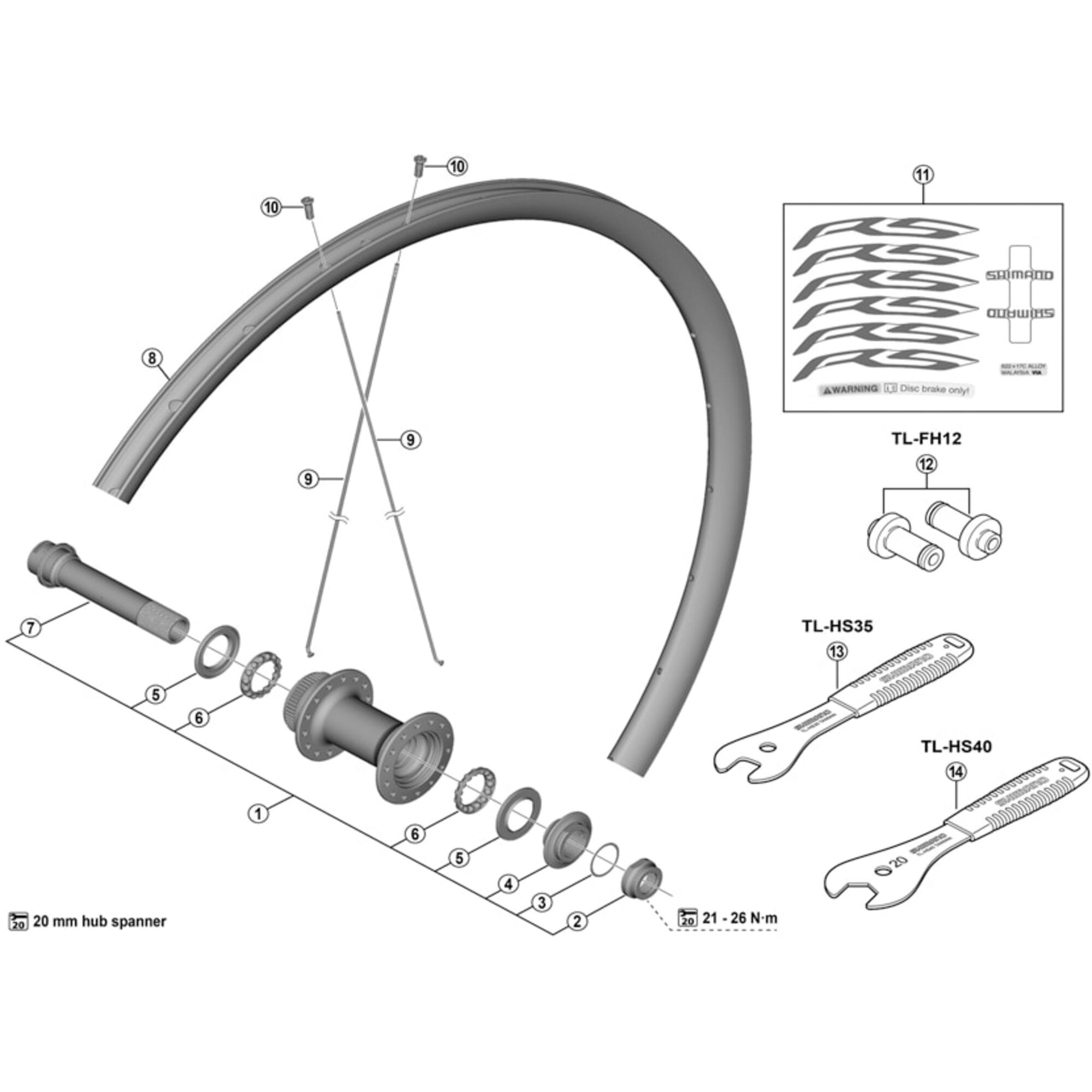 Shimano Spares R500 rear spoke 286 mm drive side