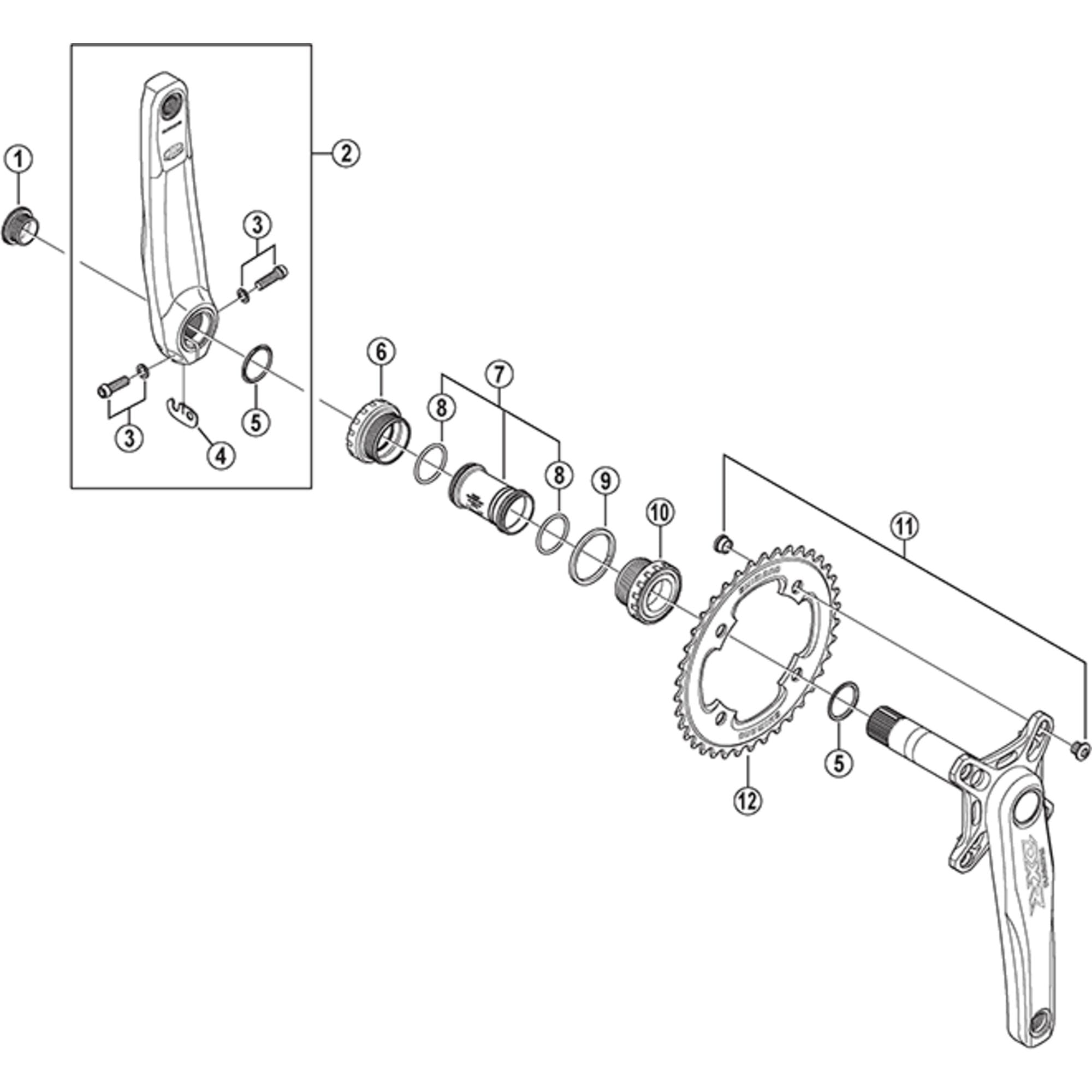 Shimano Spares MX70 crank arm fixing bolt