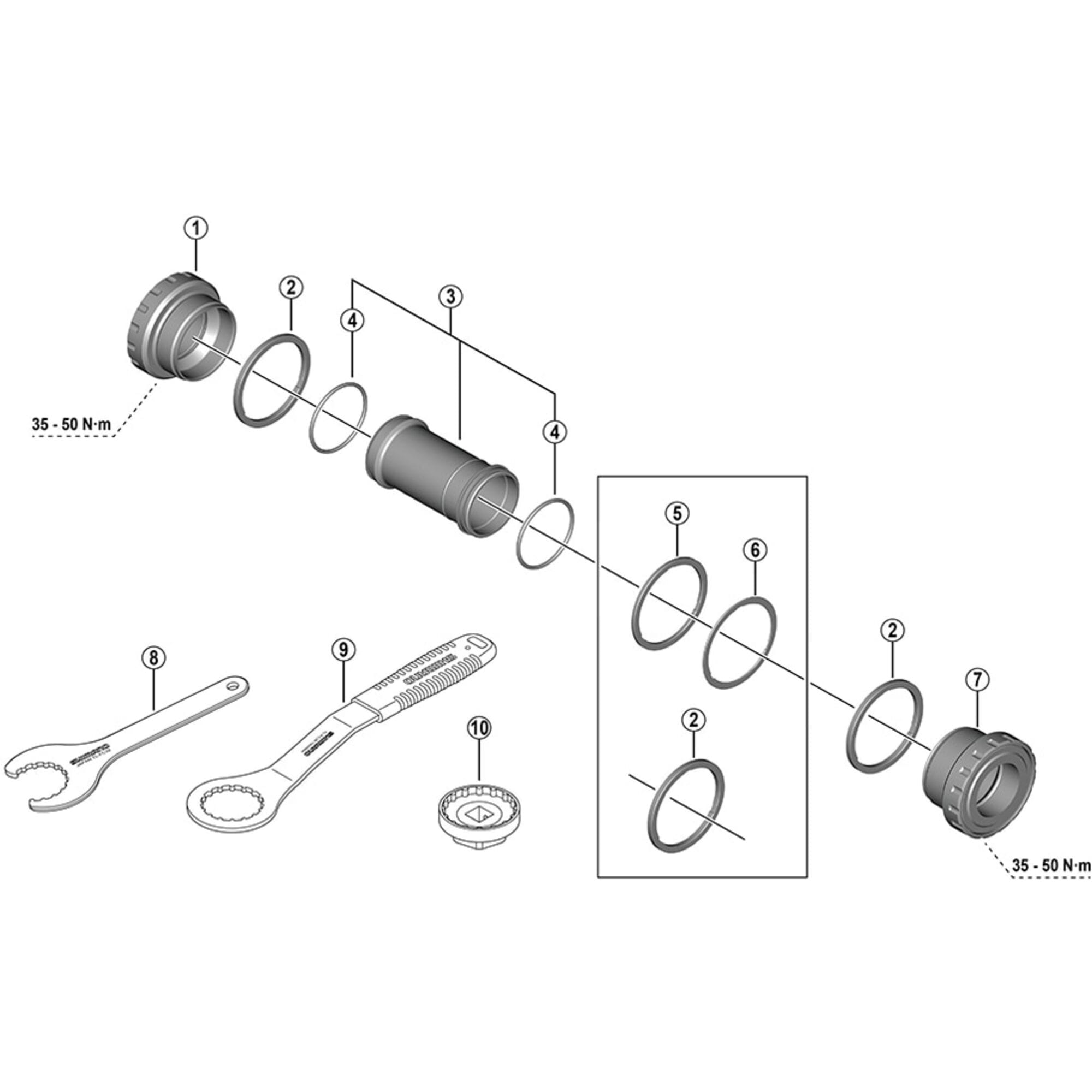 Shimano Spares M761 bottom bracket spacer 1.8 mm