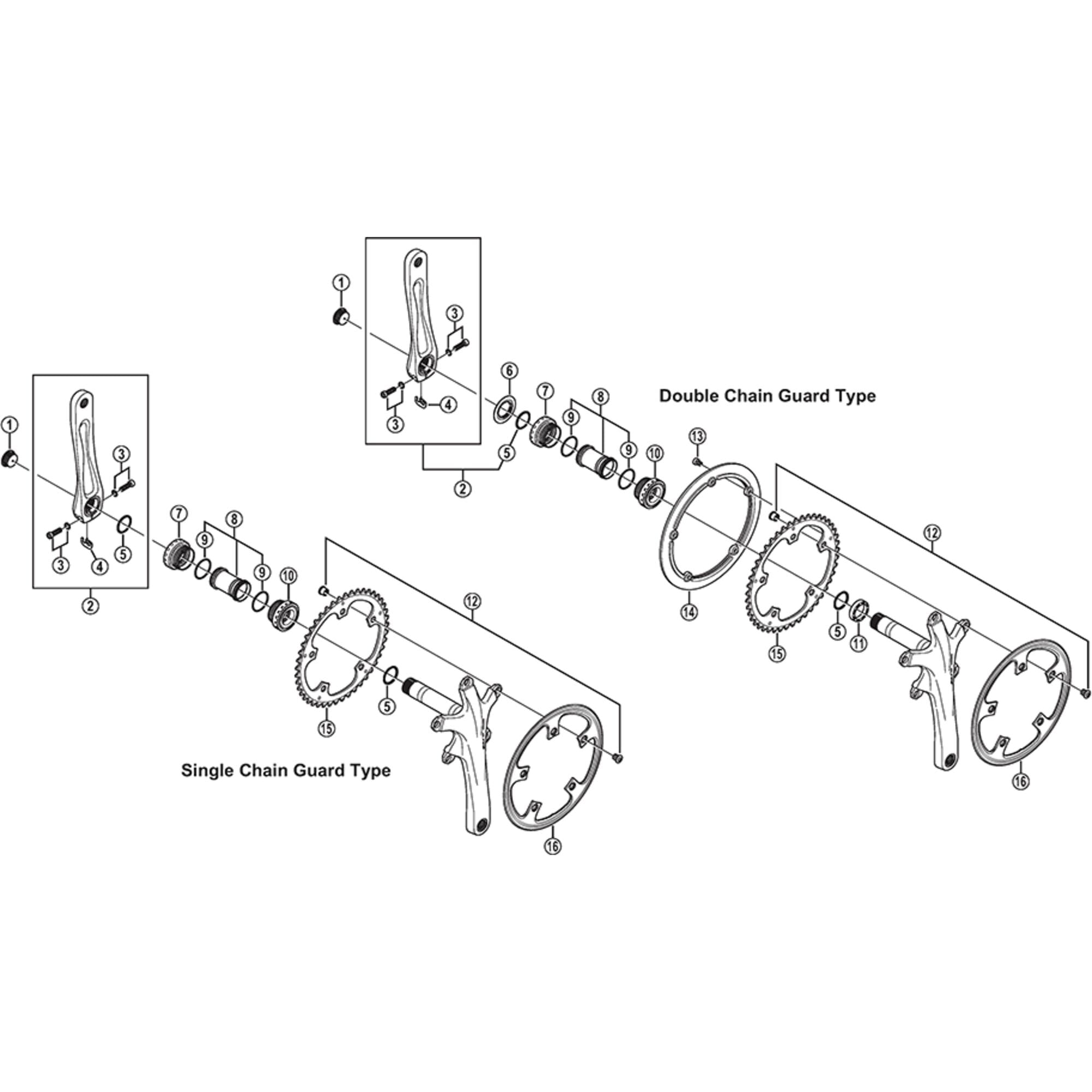 Shimano Spares 500 top chain guard black for 45T
