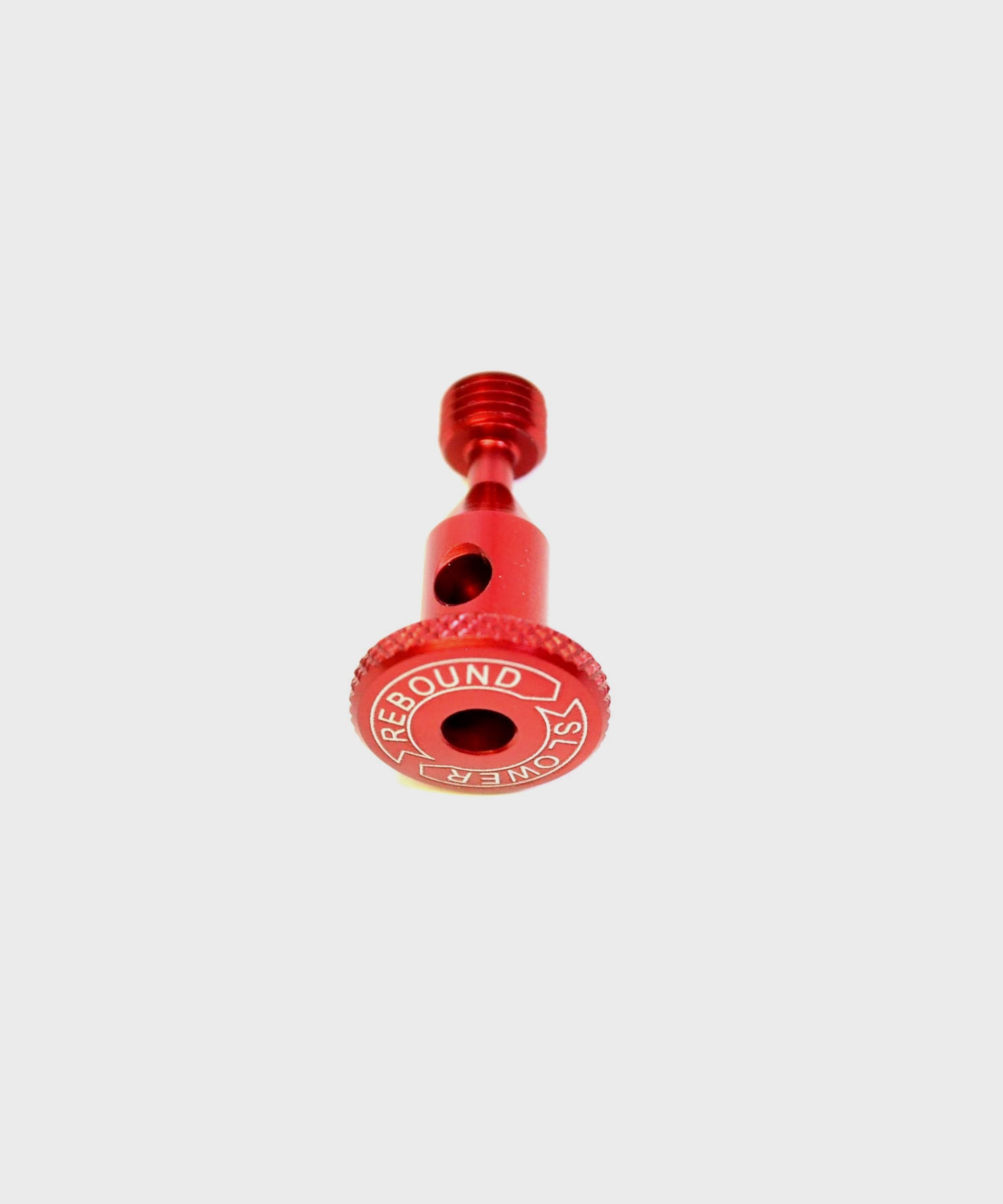 FOX Shock Rebound Knob Adjust w/Hole Red Ano 0.925 TLG 0.560 OD