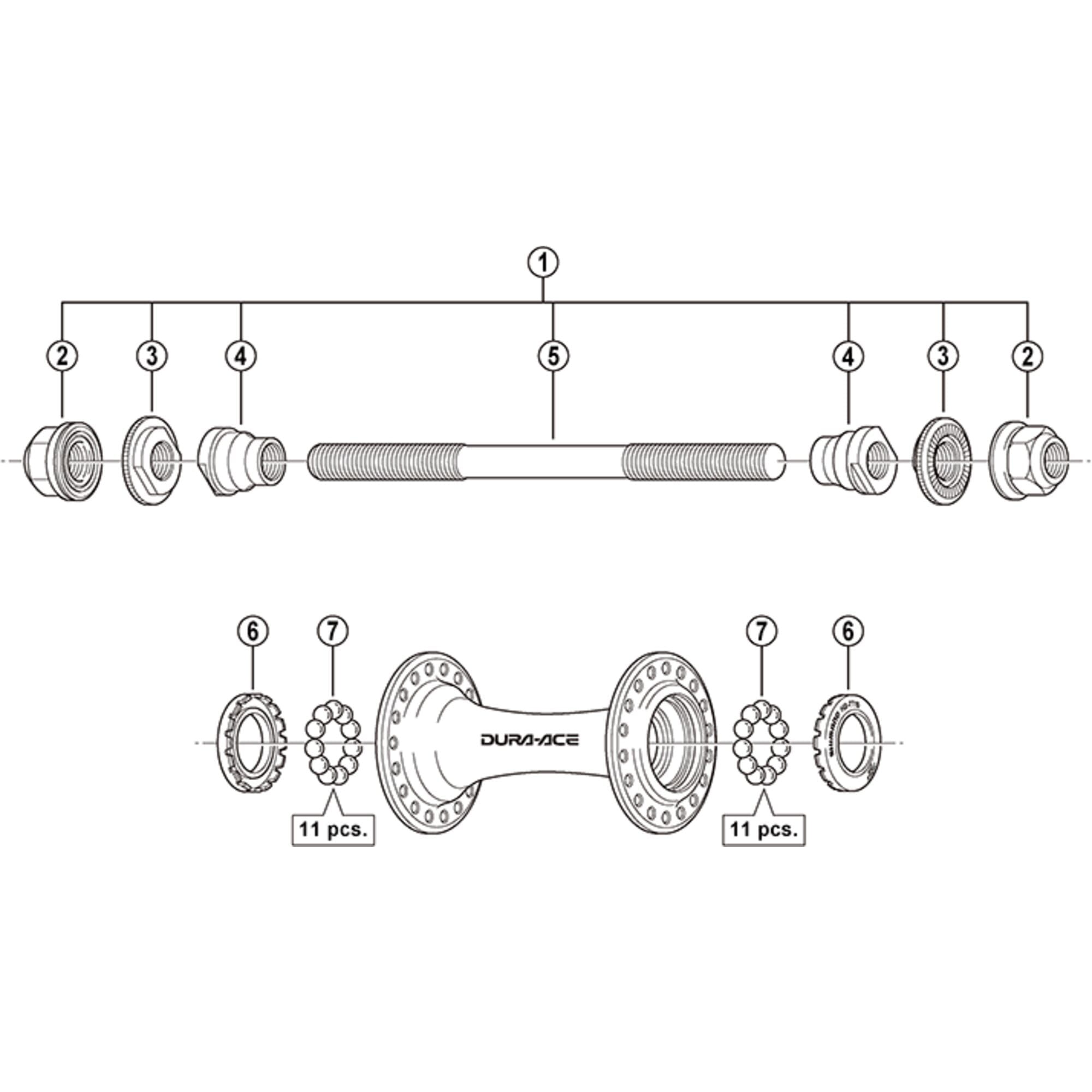 Shimano Dura | Power2CycleAce Track 7710 front Track locknut