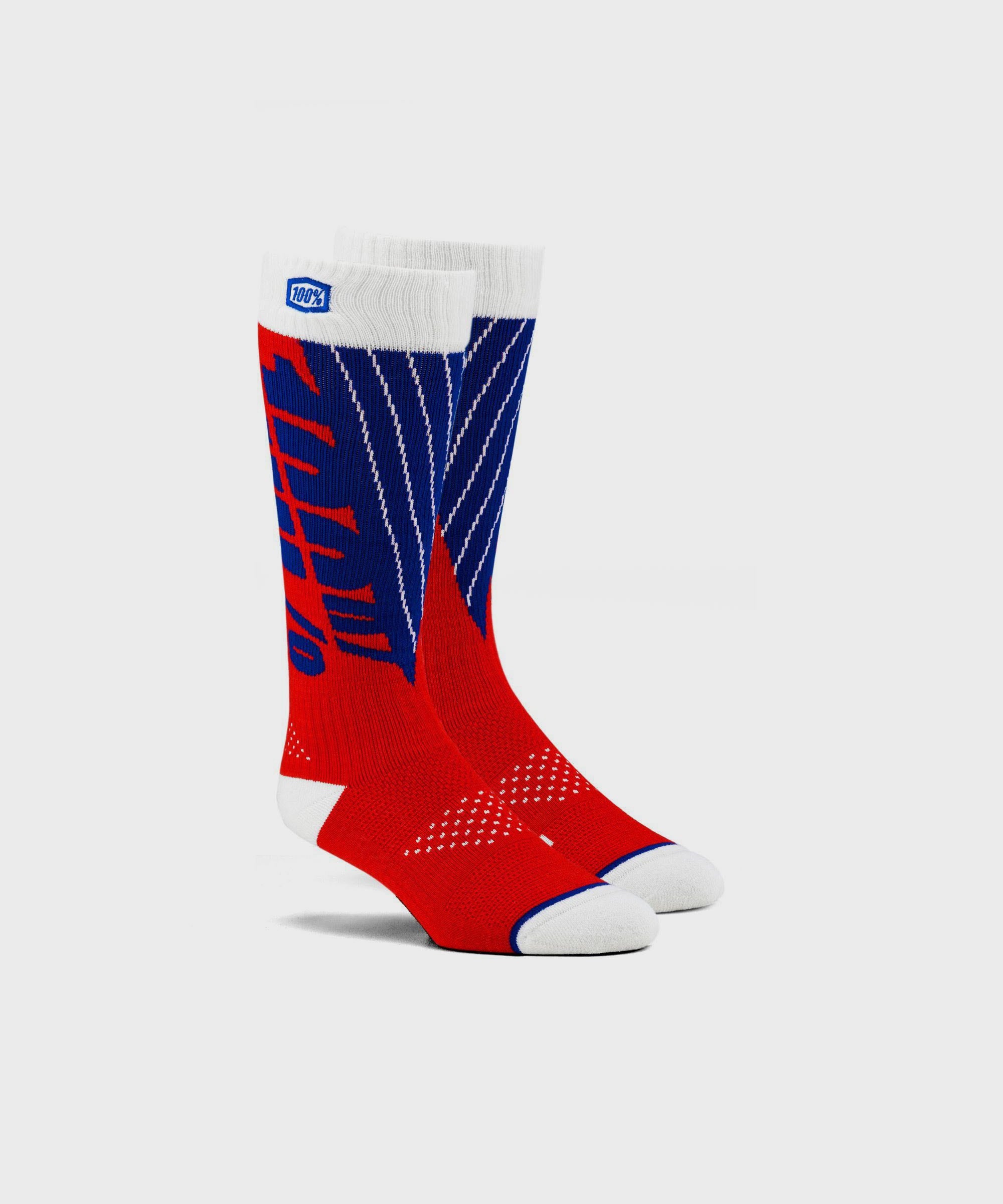 100% Torque Comfort Moto Socks Red / Blue