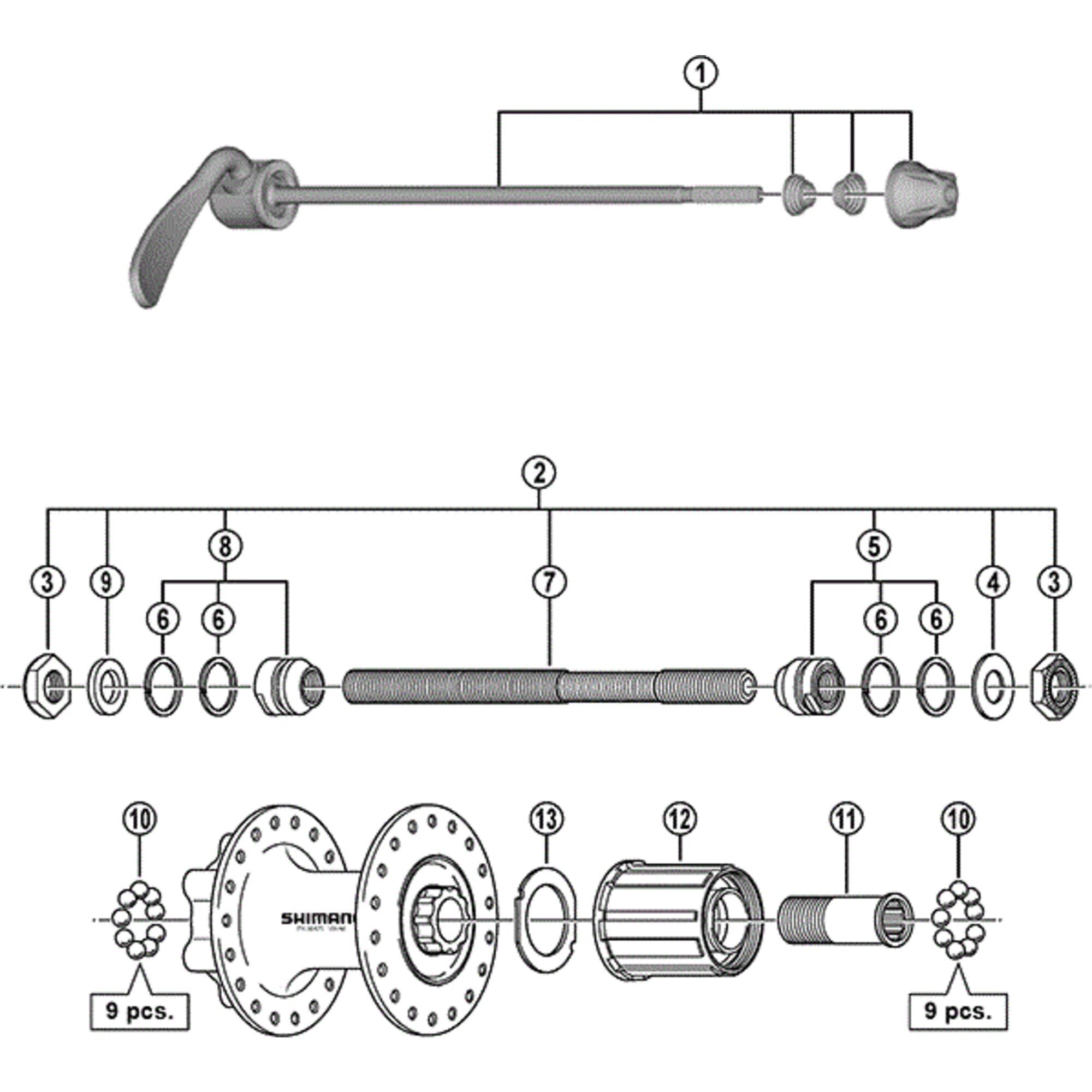 Shimano Spares A550 right hand cone and seal ring M10 x 15 mm